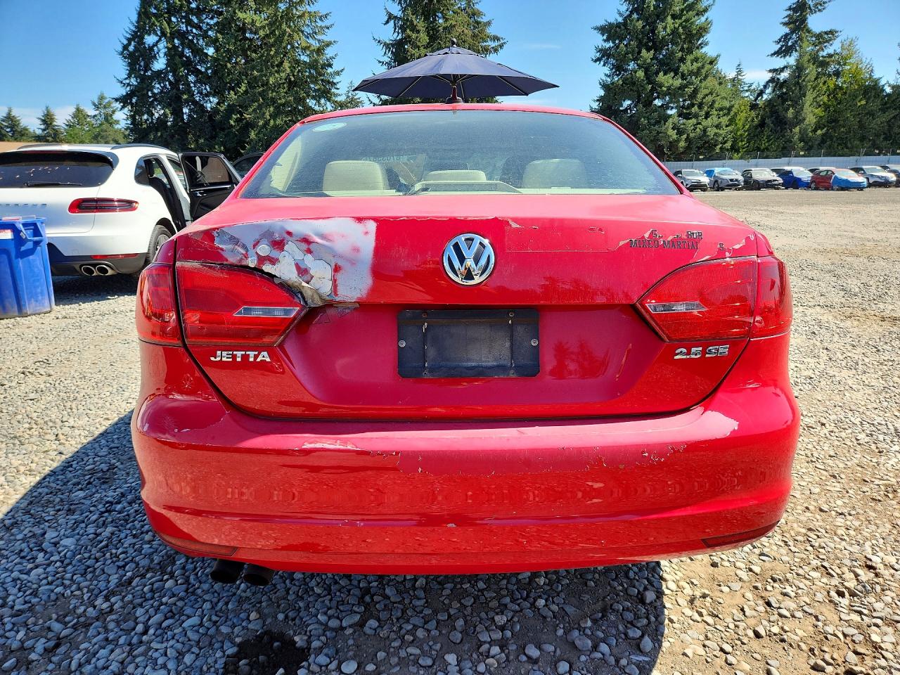 2012 Volkswagen Jetta Se Red vin: 3VWDP7AJ8CM339309