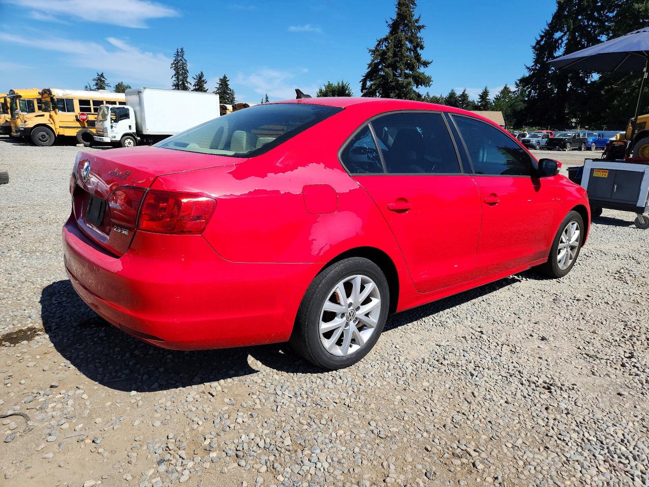 2012 Volkswagen Jetta Se Red vin: 3VWDP7AJ8CM339309