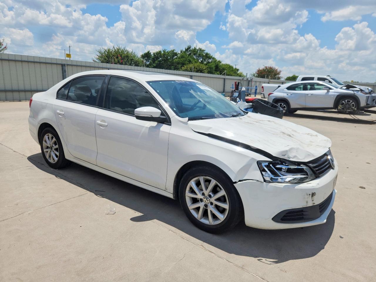 2012 Volkswagen Jetta Se White vin: 3VWDP7AJ8CM363822