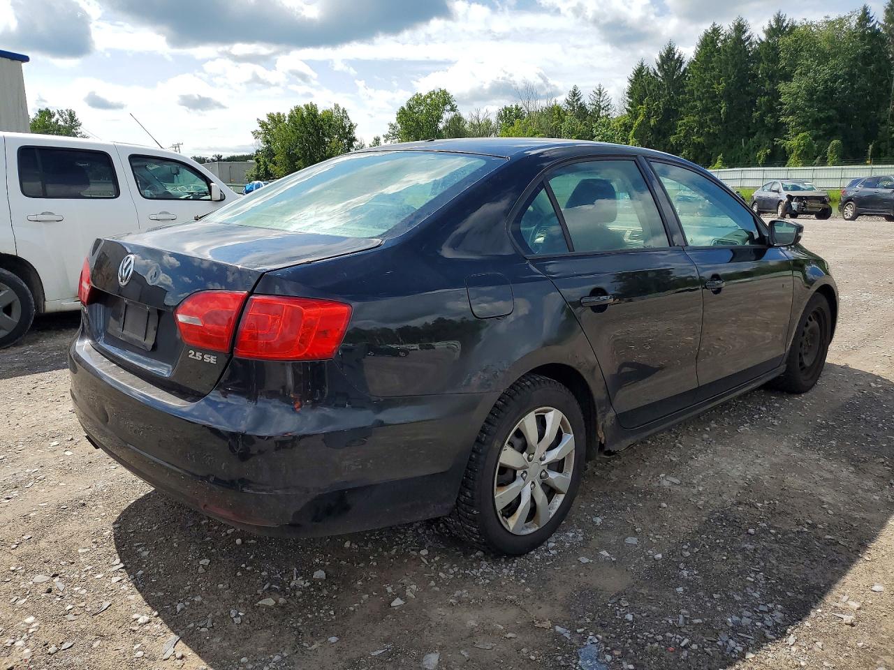 2012 Volkswagen Jetta Se Black vin: 3VWDP7AJ8CM364744