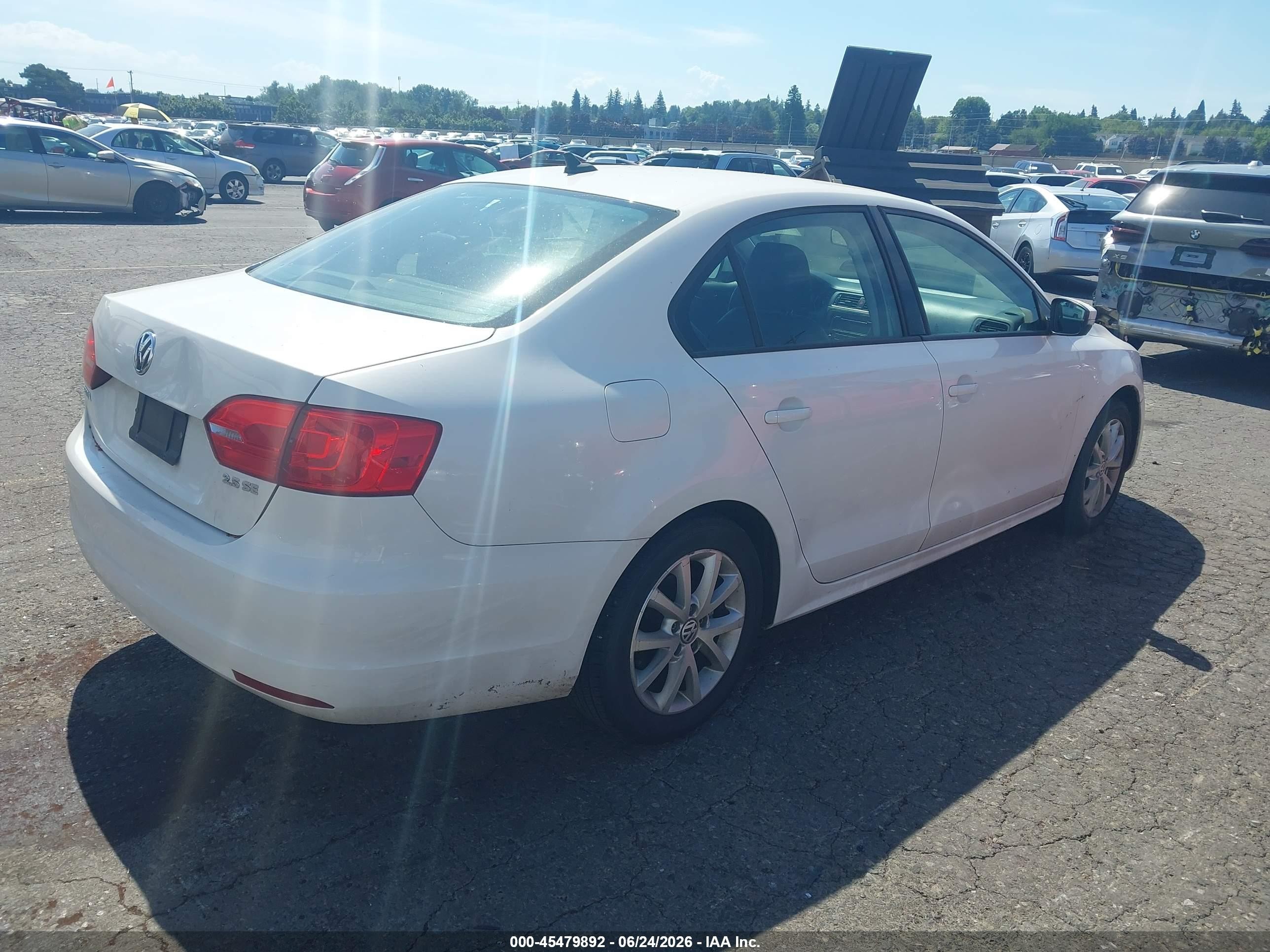 2012 Volkswagen Jetta 2.5l Se White vin: 3VWDP7AJ8CM406510