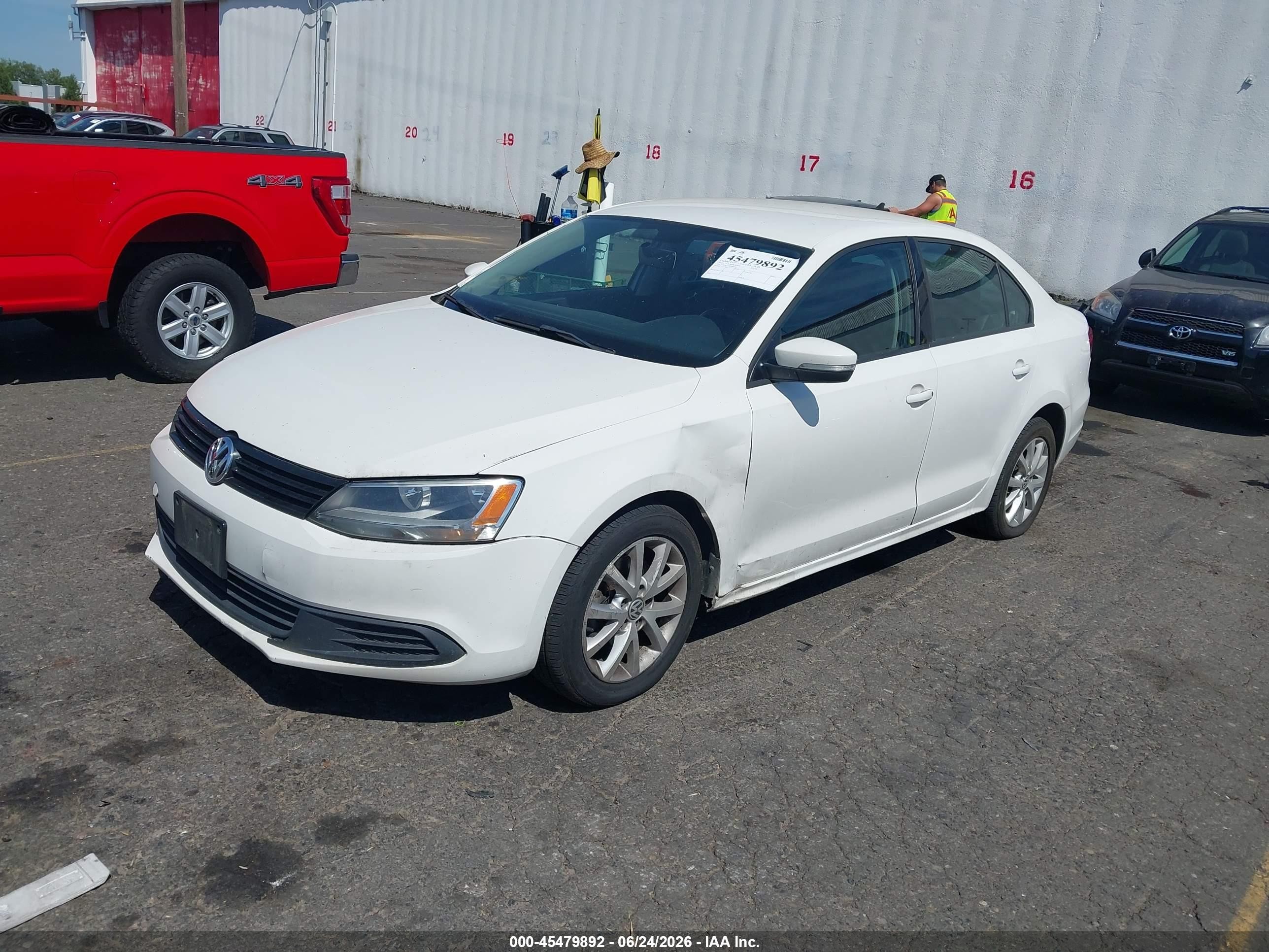 2012 Volkswagen Jetta 2.5l Se White vin: 3VWDP7AJ8CM406510