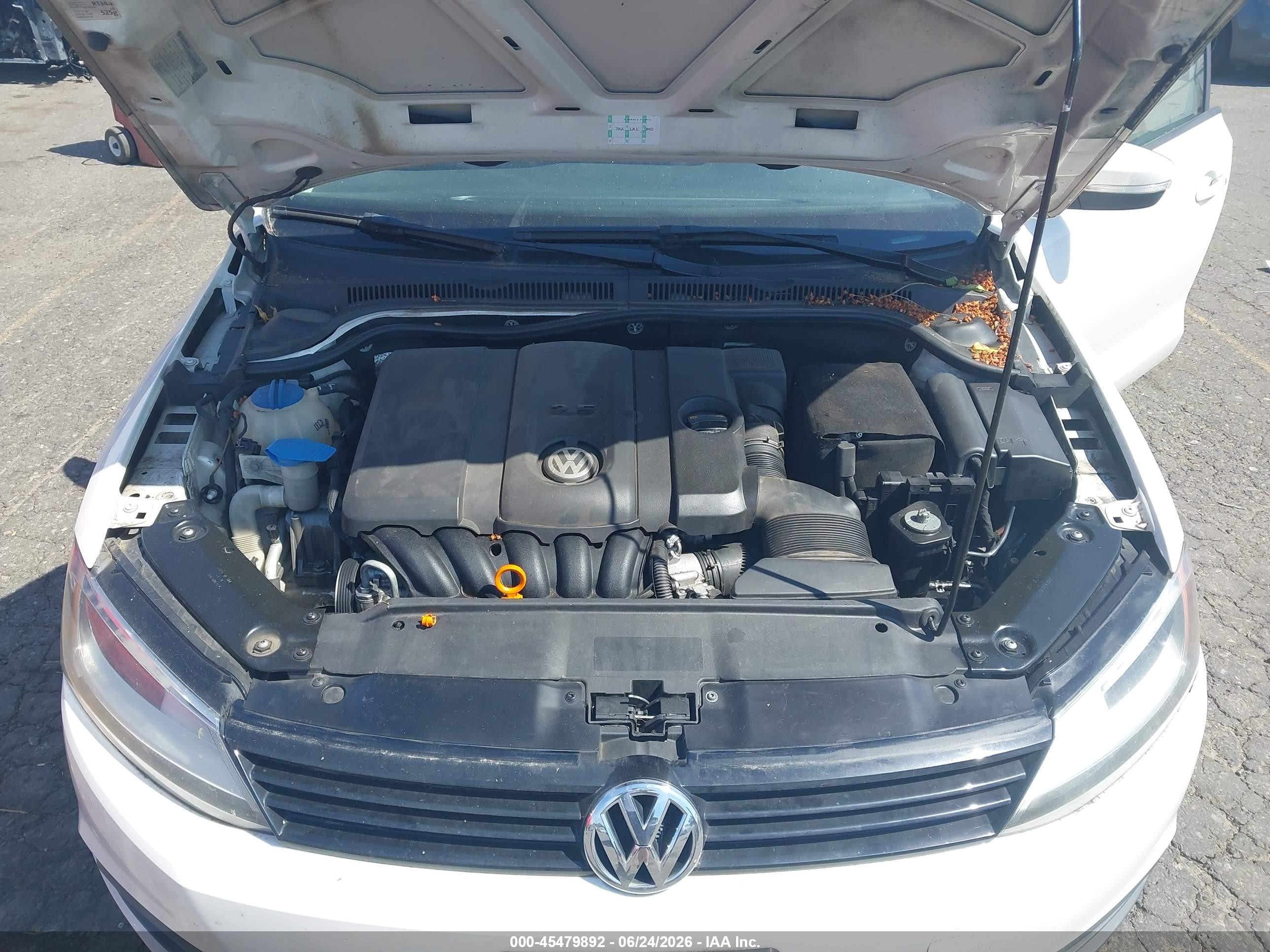 2012 Volkswagen Jetta 2.5l Se White vin: 3VWDP7AJ8CM406510