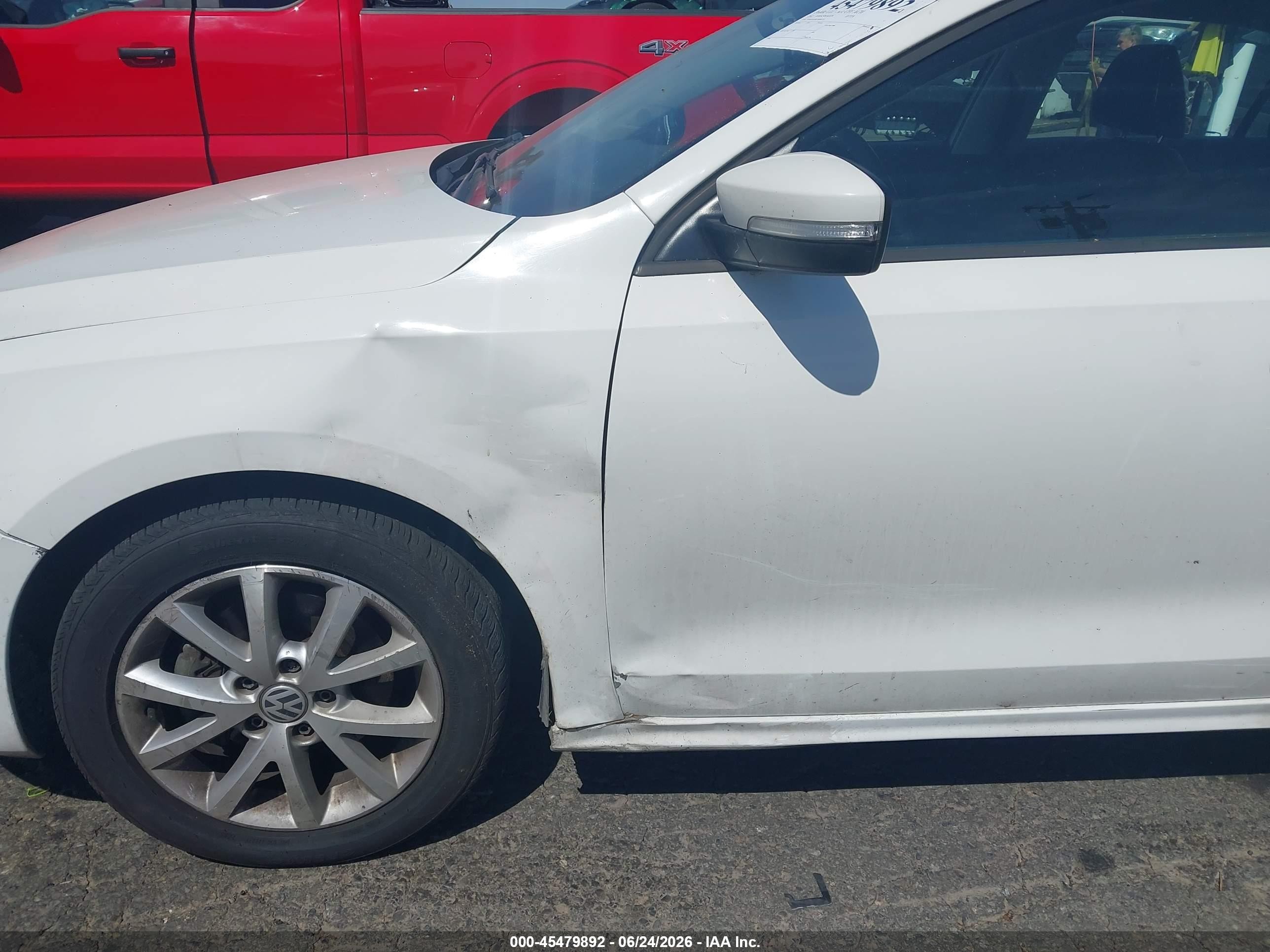 2012 Volkswagen Jetta 2.5l Se White vin: 3VWDP7AJ8CM406510