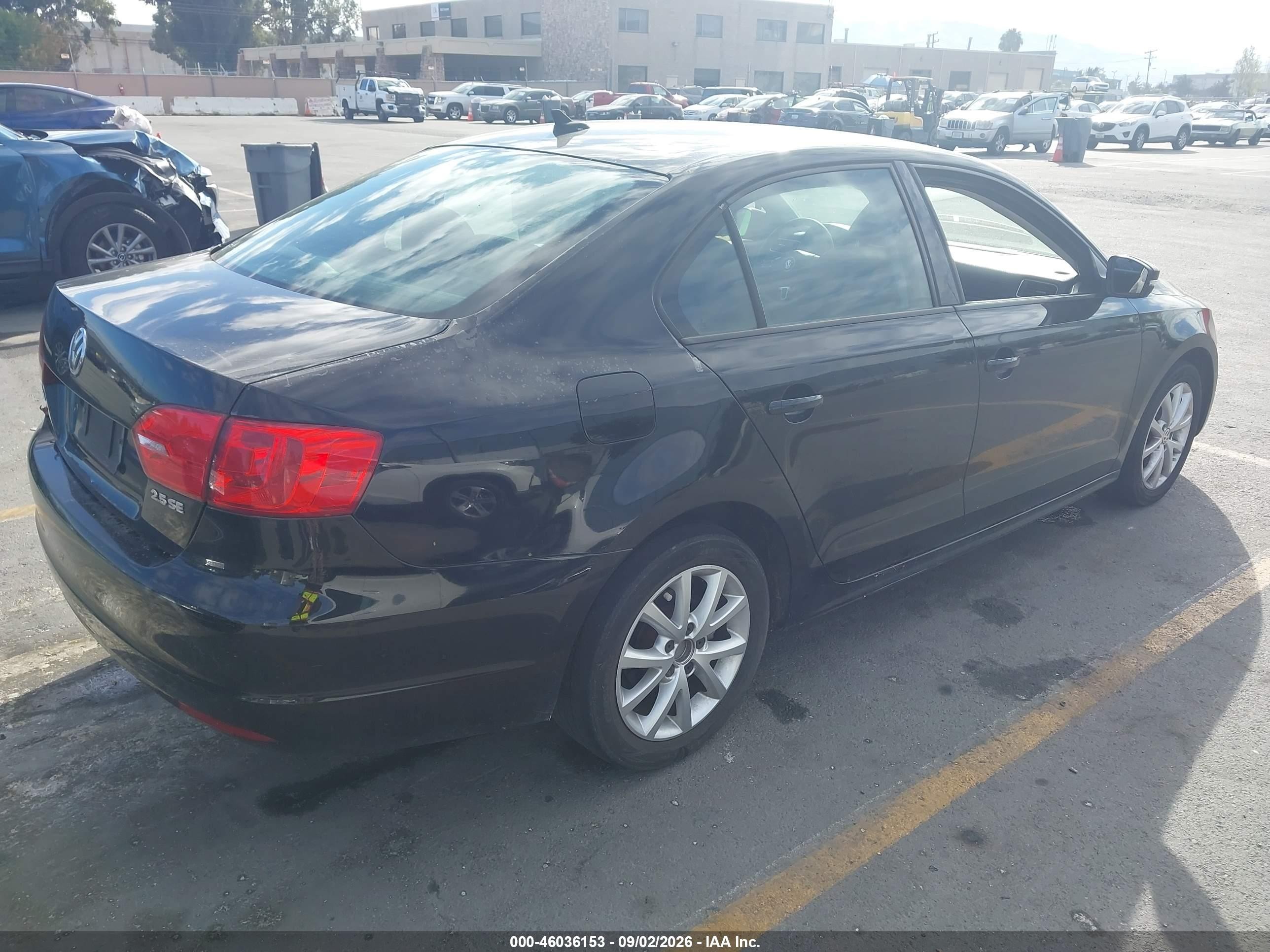 2012 Volkswagen Jetta 2.5l Se Black vin: 3VWDP7AJ8CM419743