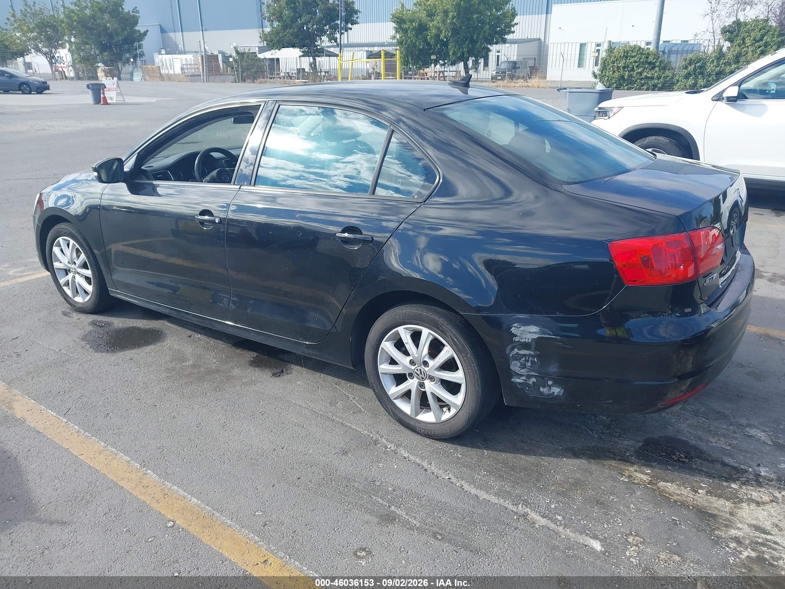 2012 Volkswagen Jetta 2.5l Se Black vin: 3VWDP7AJ8CM419743