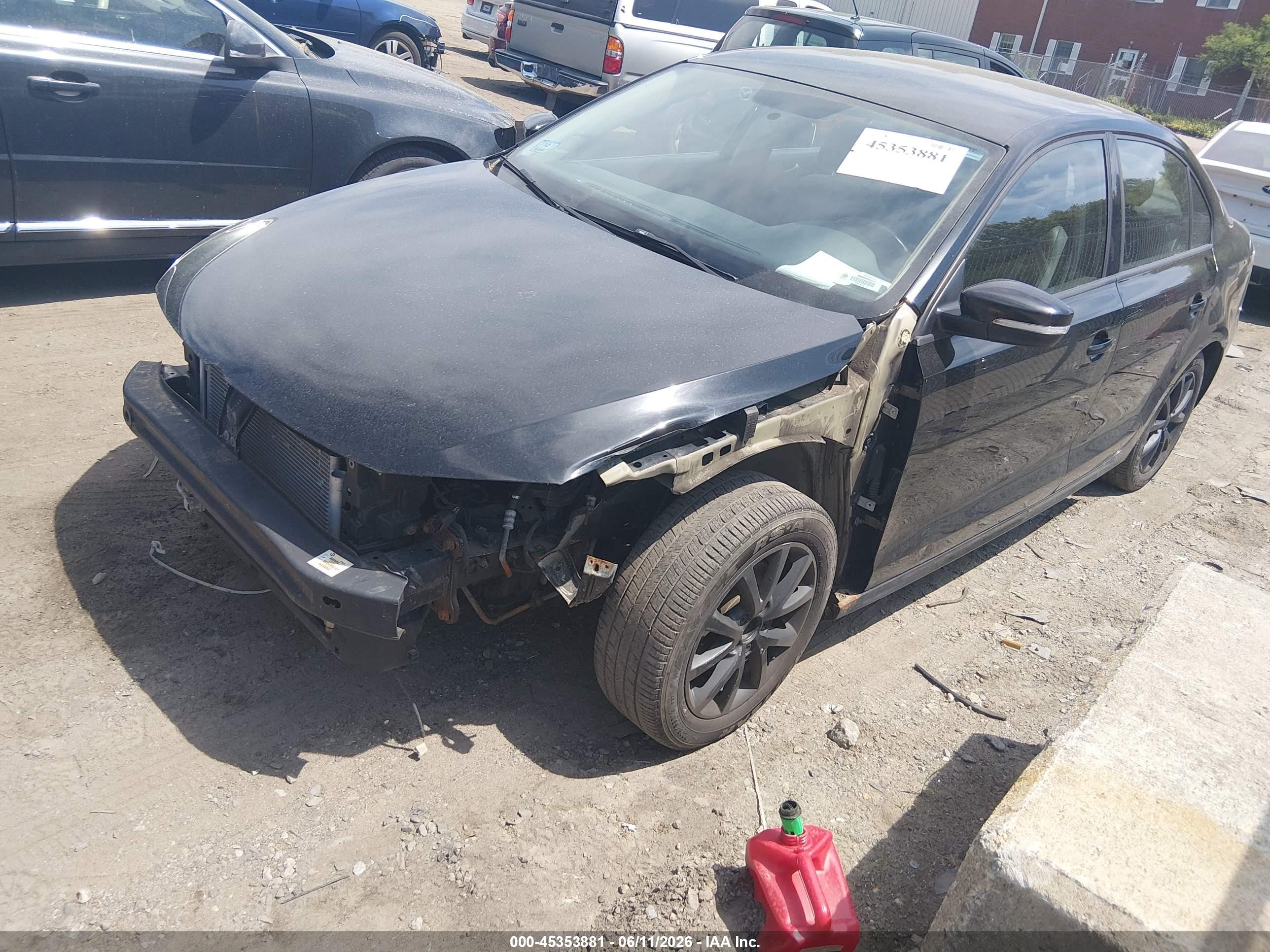 2012 Volkswagen Jetta 2.5l Se Black vin: 3VWDP7AJ8CM425252