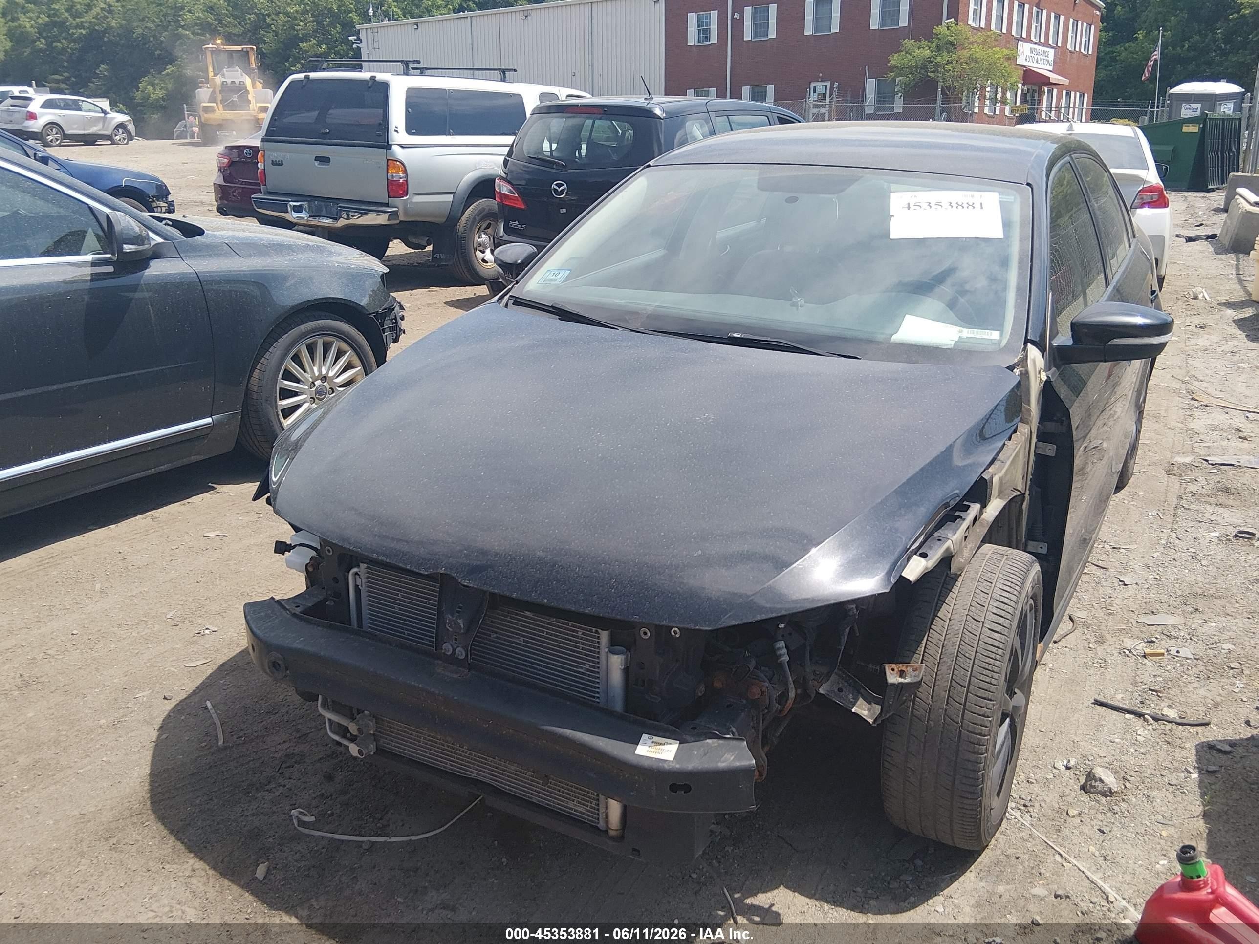 2012 Volkswagen Jetta 2.5l Se Black vin: 3VWDP7AJ8CM425252