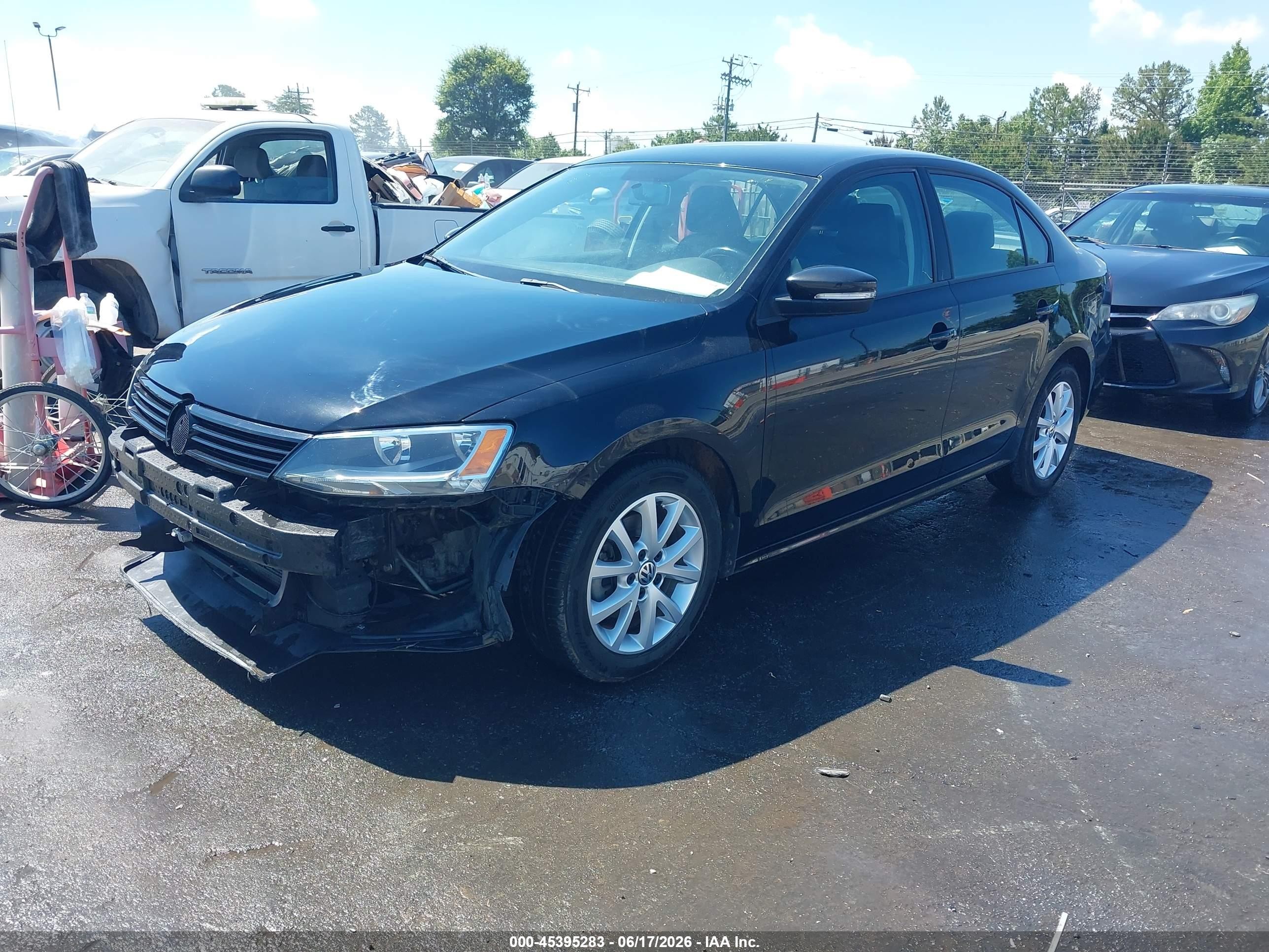 2012 Volkswagen Jetta 2.5l Se Black vin: 3VWDP7AJ8CM469557