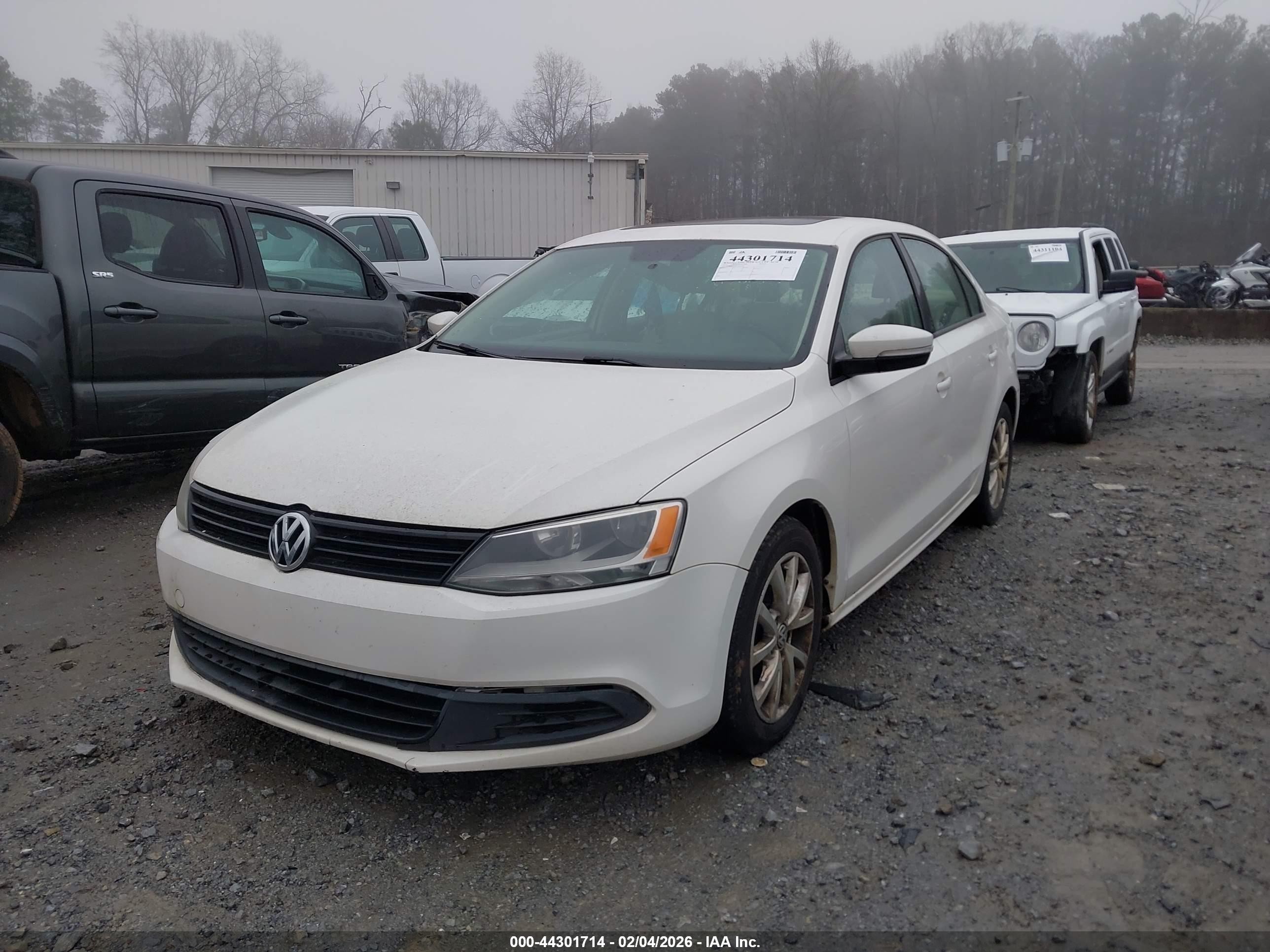 2012 Volkswagen Jetta 2.5l Se White vin: 3VWDP7AJ8CM470188