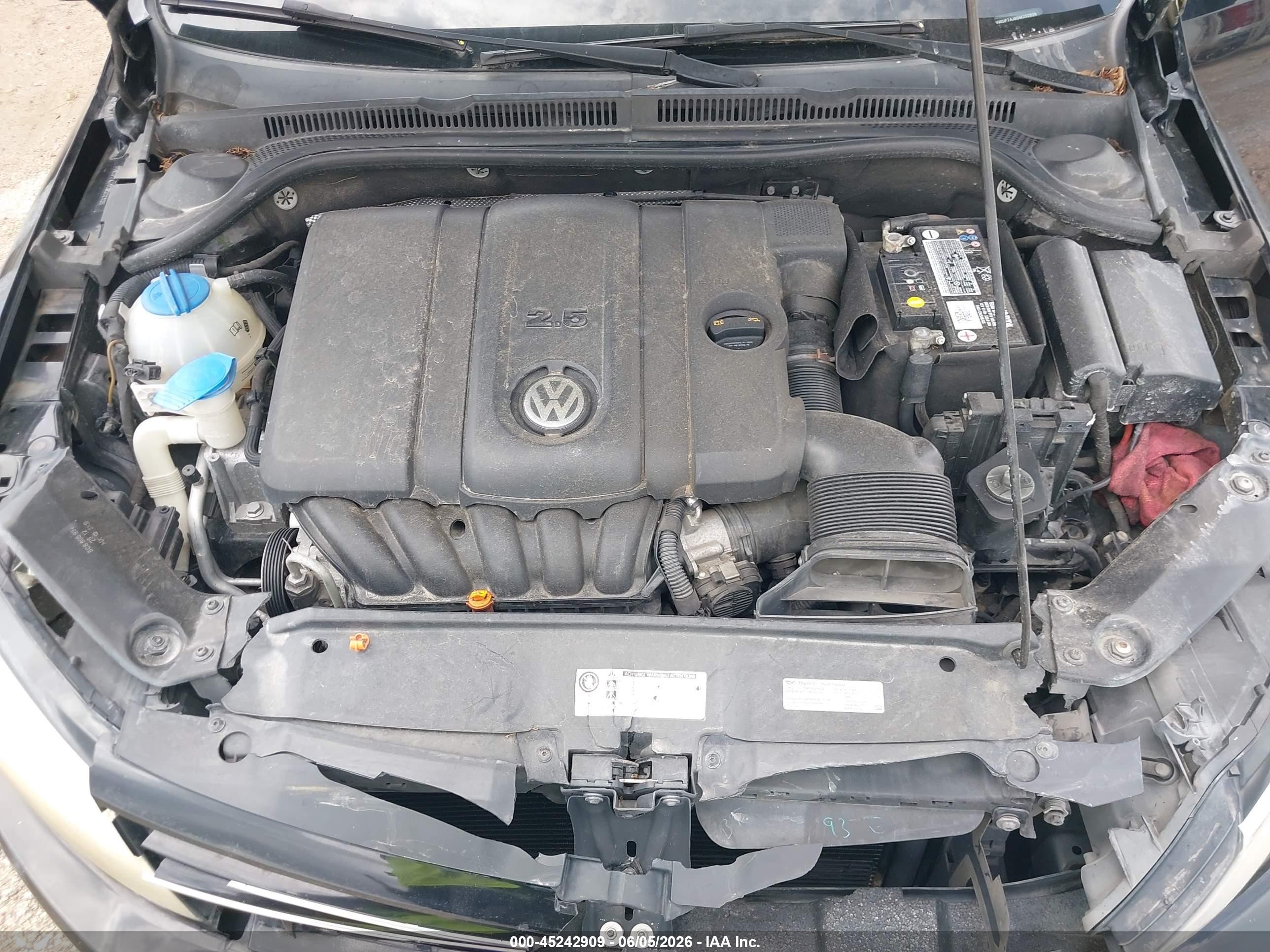 2013 Volkswagen Jetta 2.5l Se Черный vin: 3VWDP7AJ8DM202825