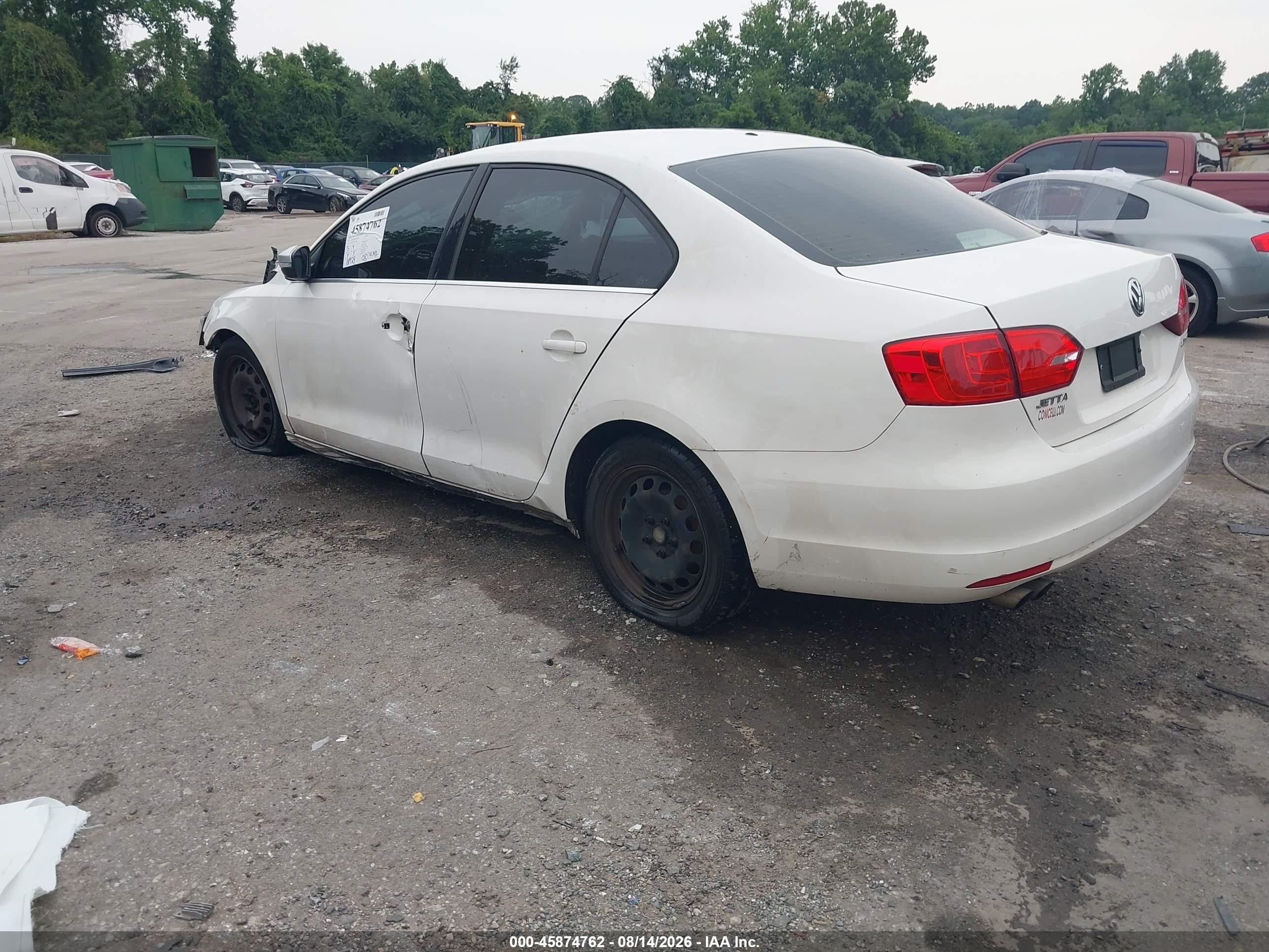 2013 Volkswagen Jetta 2.5l Se White vin: 3VWDP7AJ8DM359481