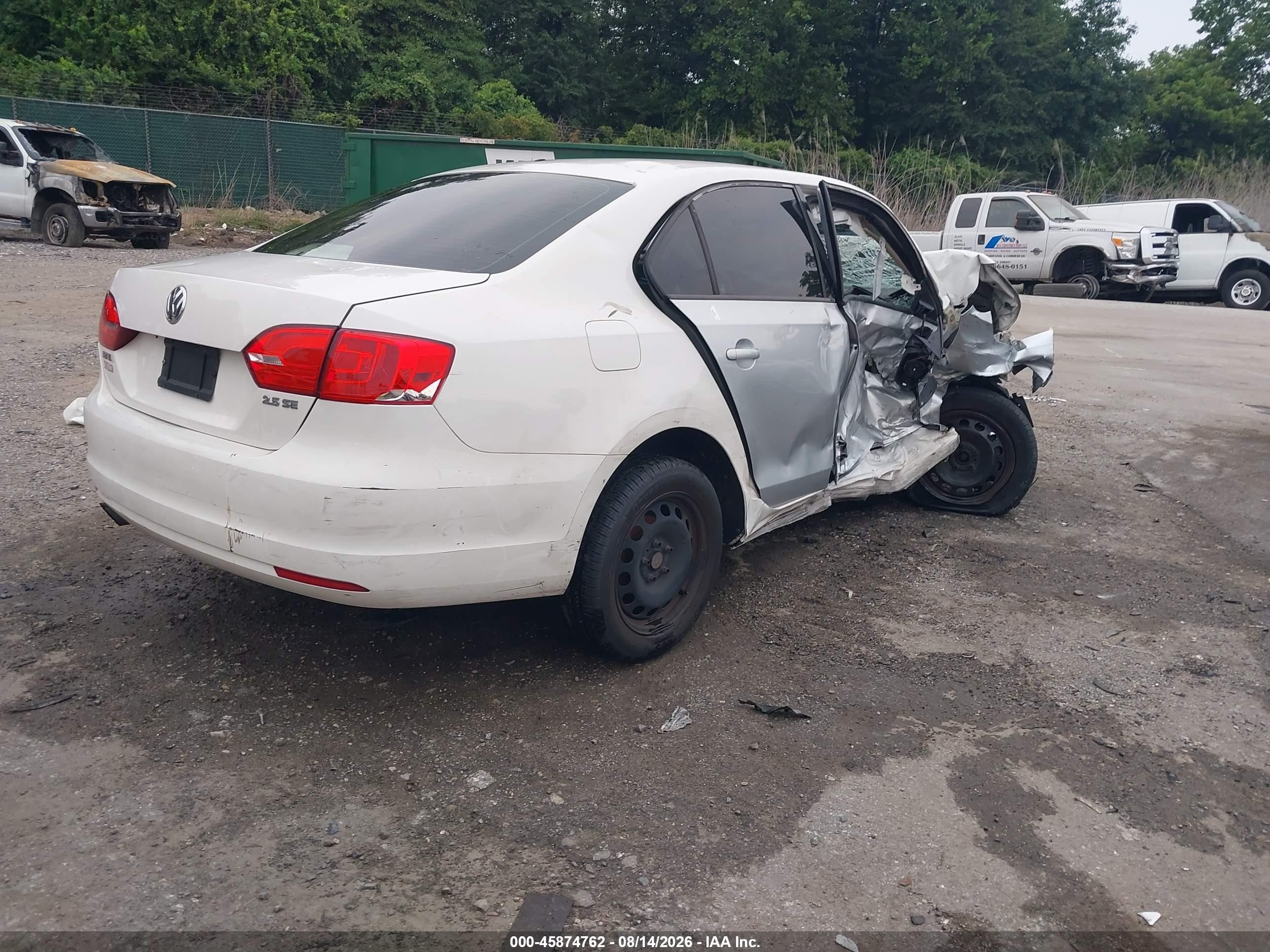 2013 Volkswagen Jetta 2.5l Se White vin: 3VWDP7AJ8DM359481