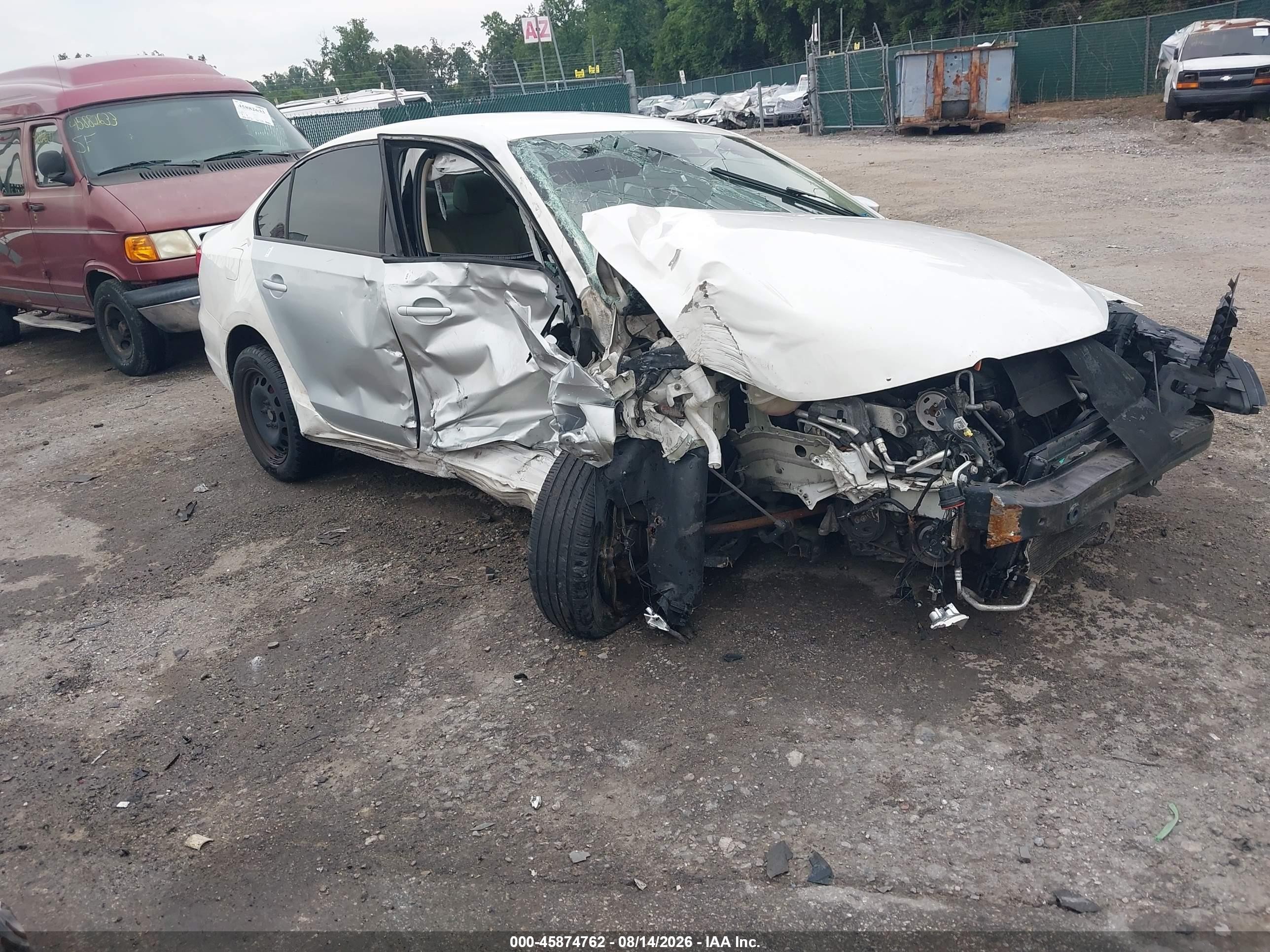 2013 Volkswagen Jetta 2.5l Se White vin: 3VWDP7AJ8DM359481