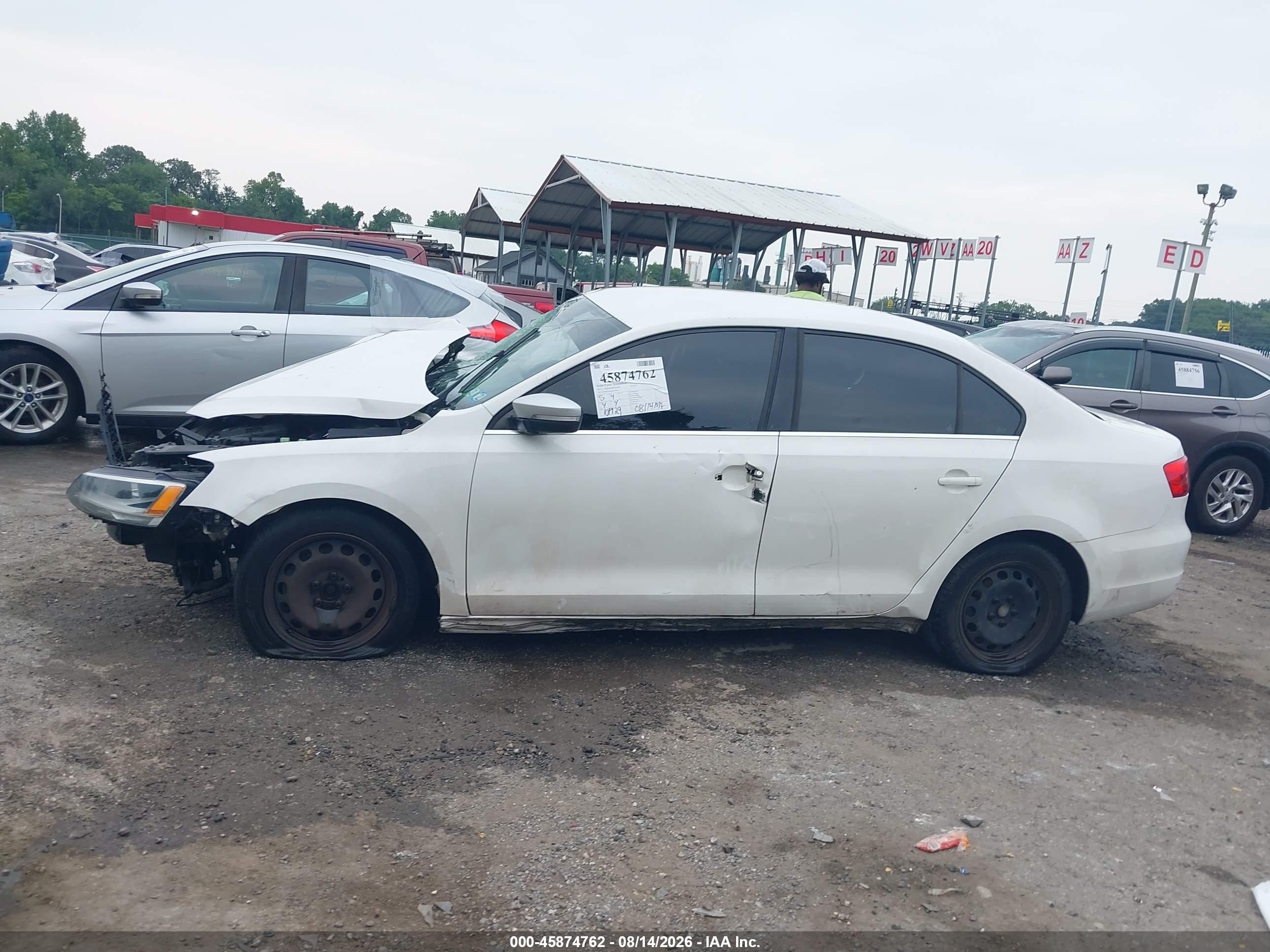 2013 Volkswagen Jetta 2.5l Se White vin: 3VWDP7AJ8DM359481