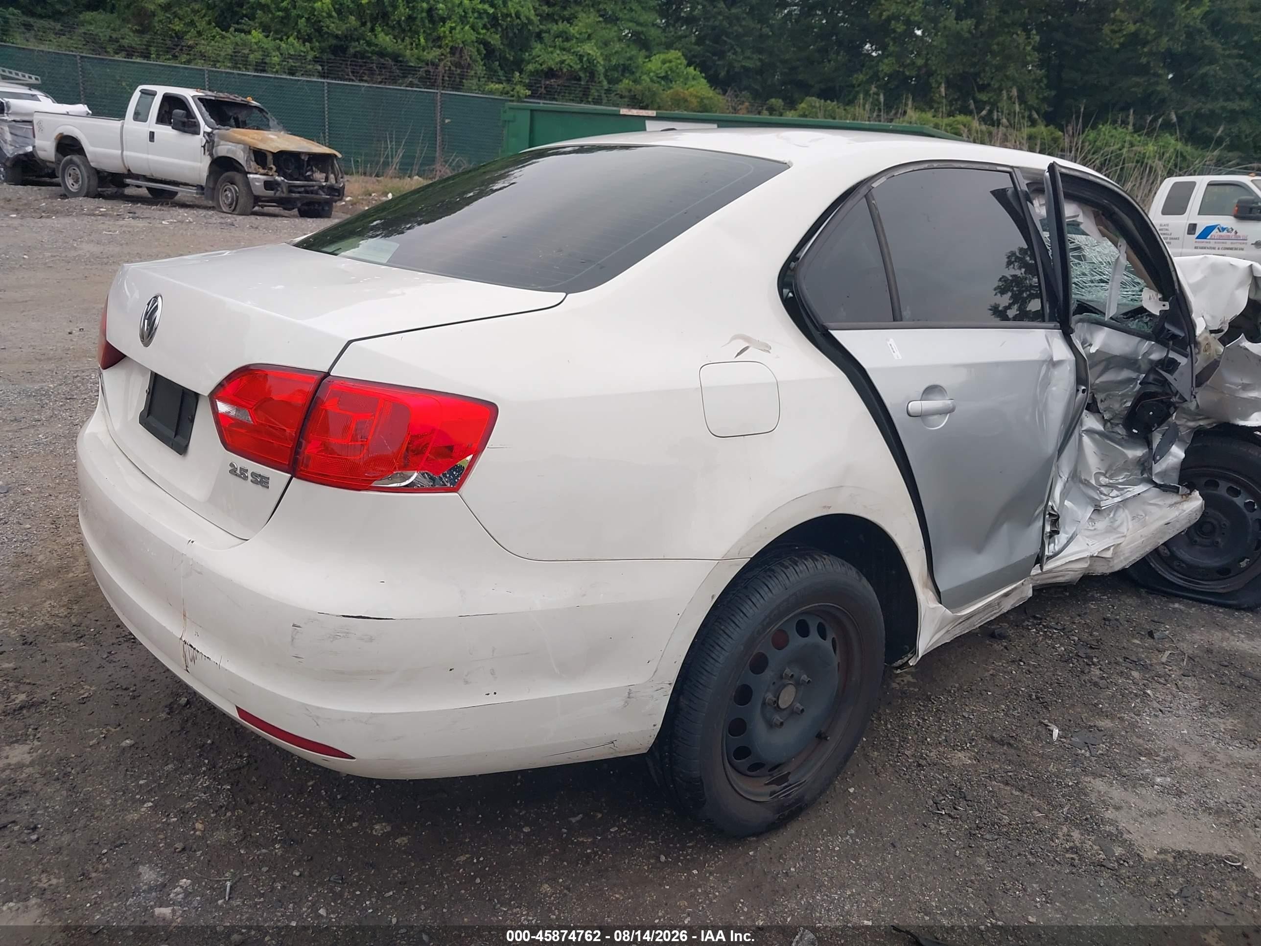 2013 Volkswagen Jetta 2.5l Se White vin: 3VWDP7AJ8DM359481