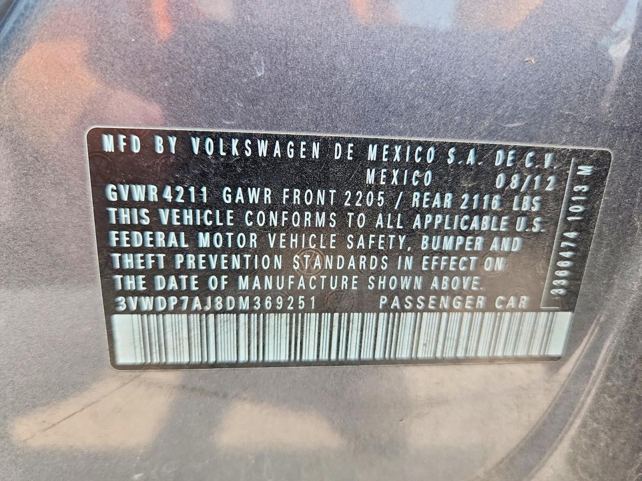 2013 Volkswagen Jetta Se Gray vin: 3VWDP7AJ8DM369251