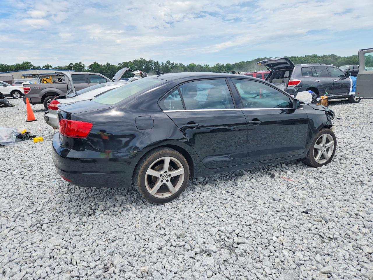 2013 Volkswagen Jetta Se Black vin: 3VWDP7AJ8DM384347