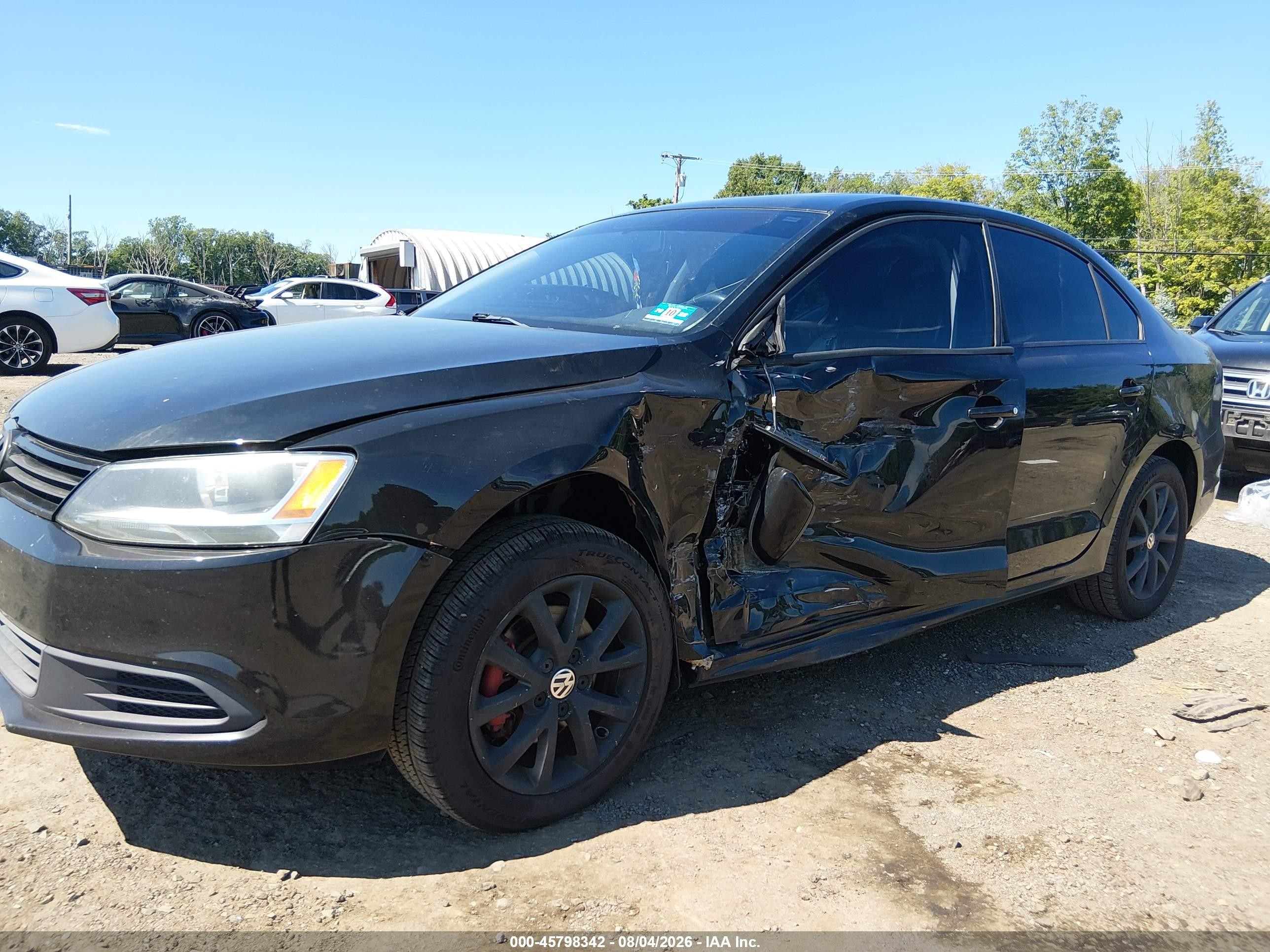 2013 Volkswagen Jetta 2.5l Se Black vin: 3VWDP7AJ8DM438407