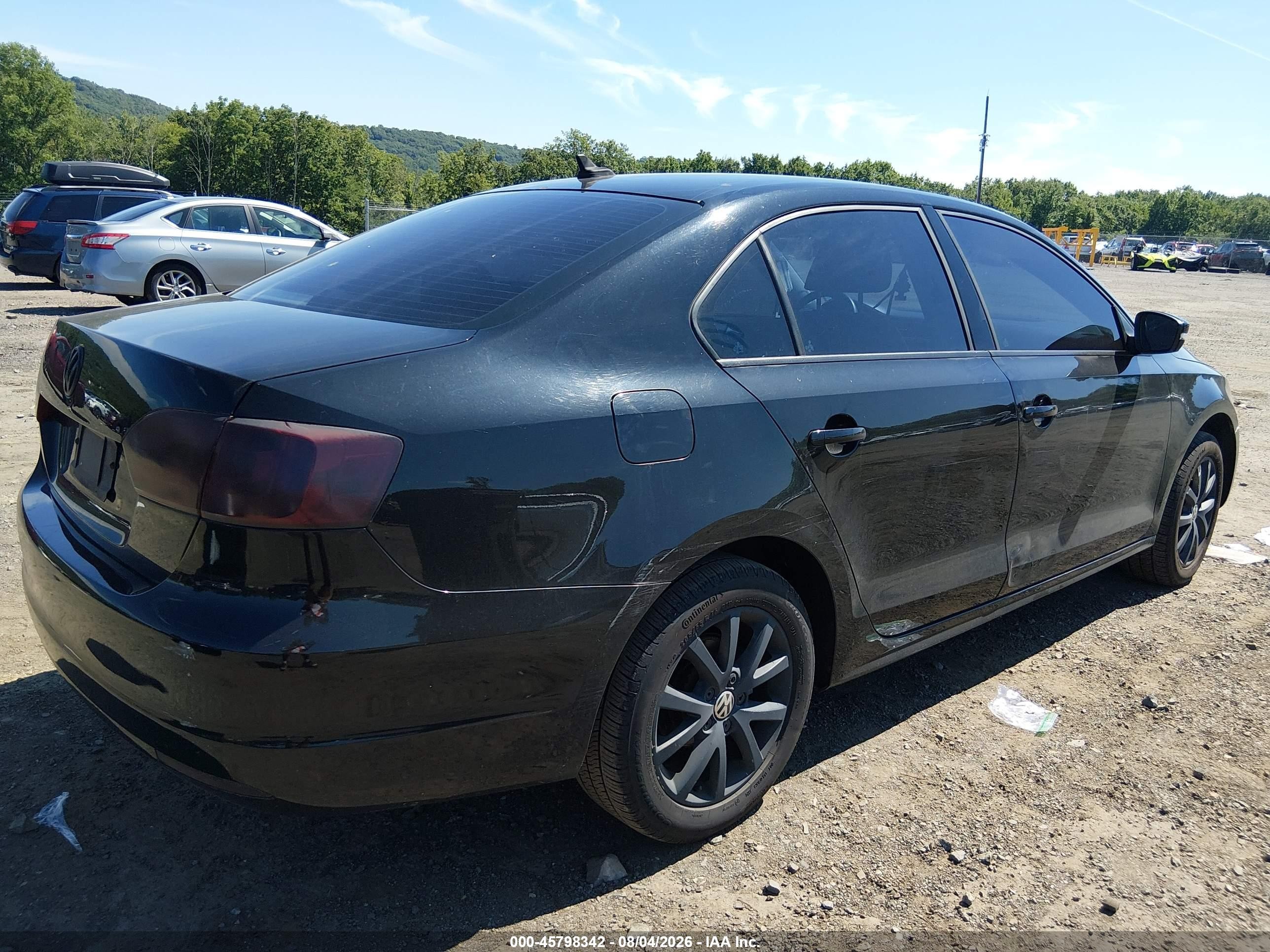 2013 Volkswagen Jetta 2.5l Se Black vin: 3VWDP7AJ8DM438407