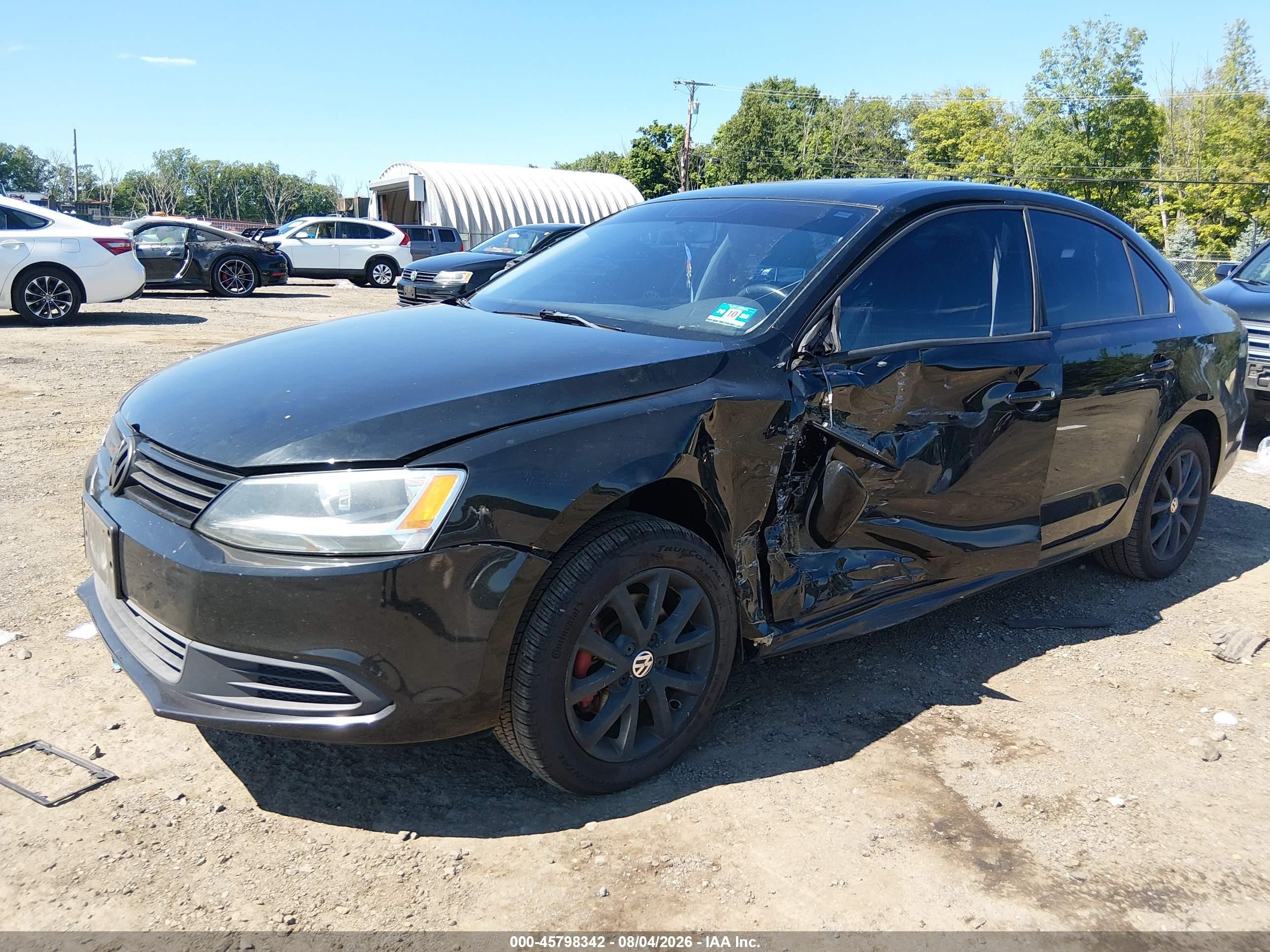 2013 Volkswagen Jetta 2.5l Se Black vin: 3VWDP7AJ8DM438407