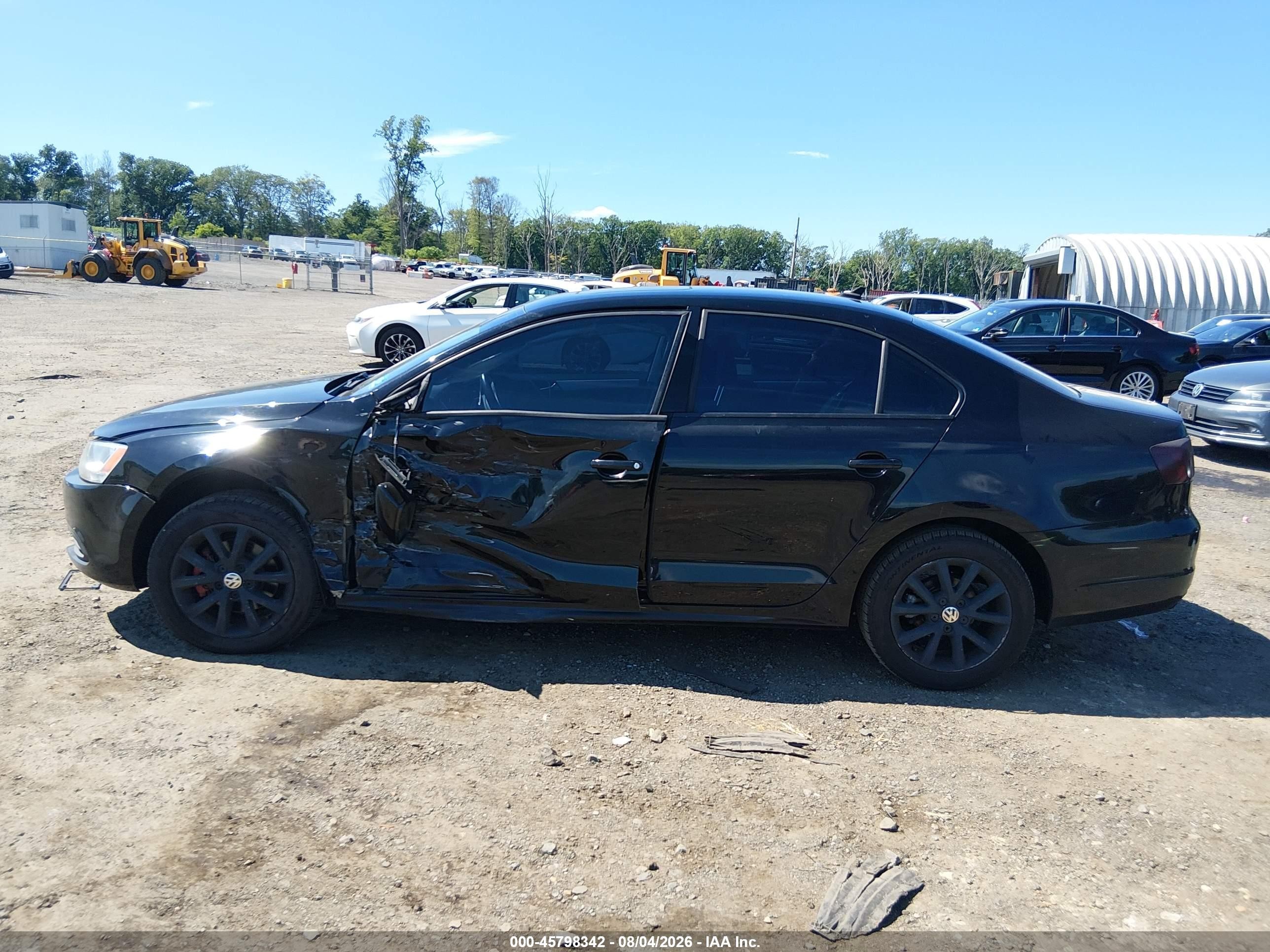 2013 Volkswagen Jetta 2.5l Se Black vin: 3VWDP7AJ8DM438407