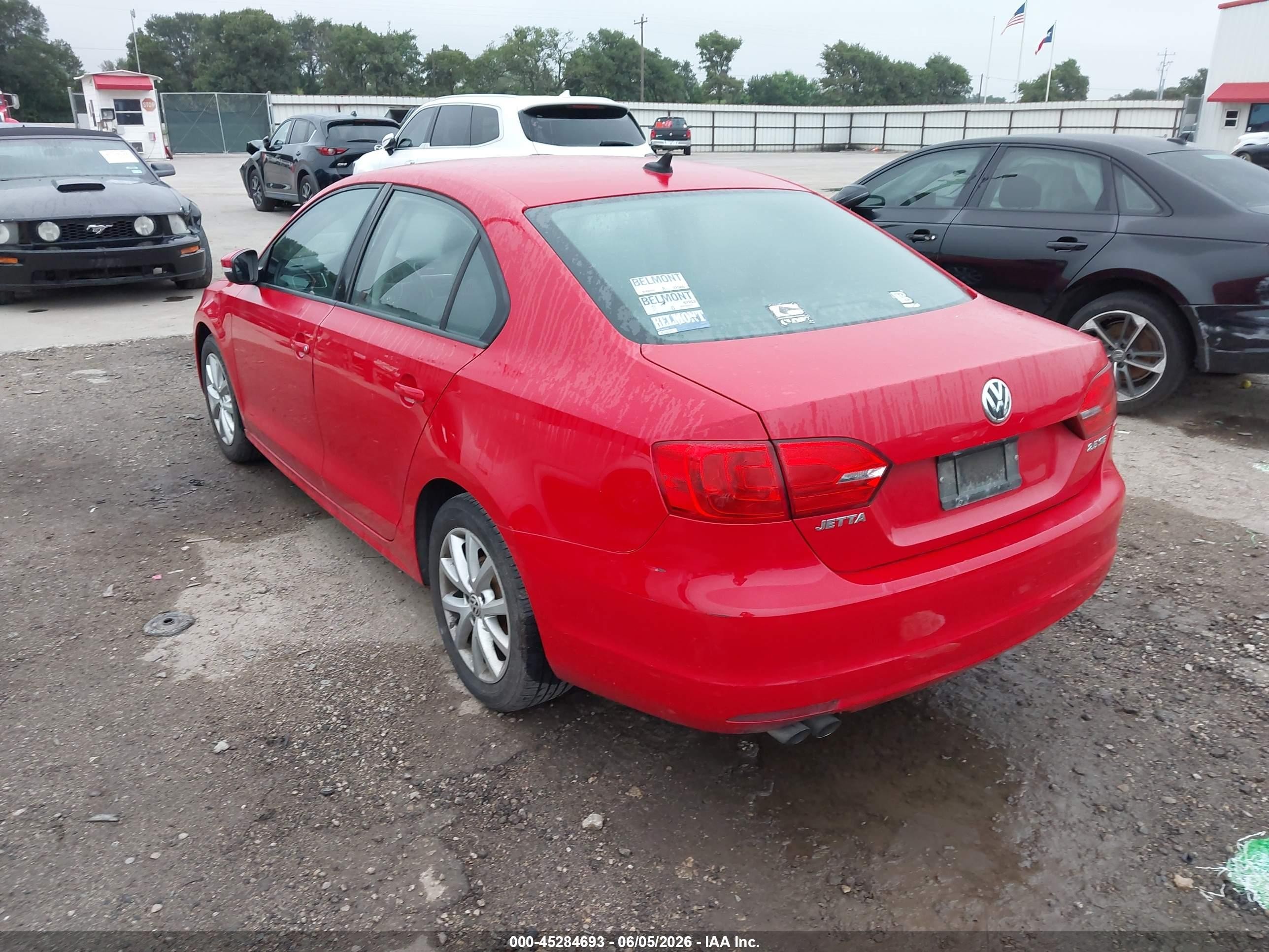 2012 Volkswagen Jetta 2.5l Se Red vin: 3VWDP7AJ9CM066641