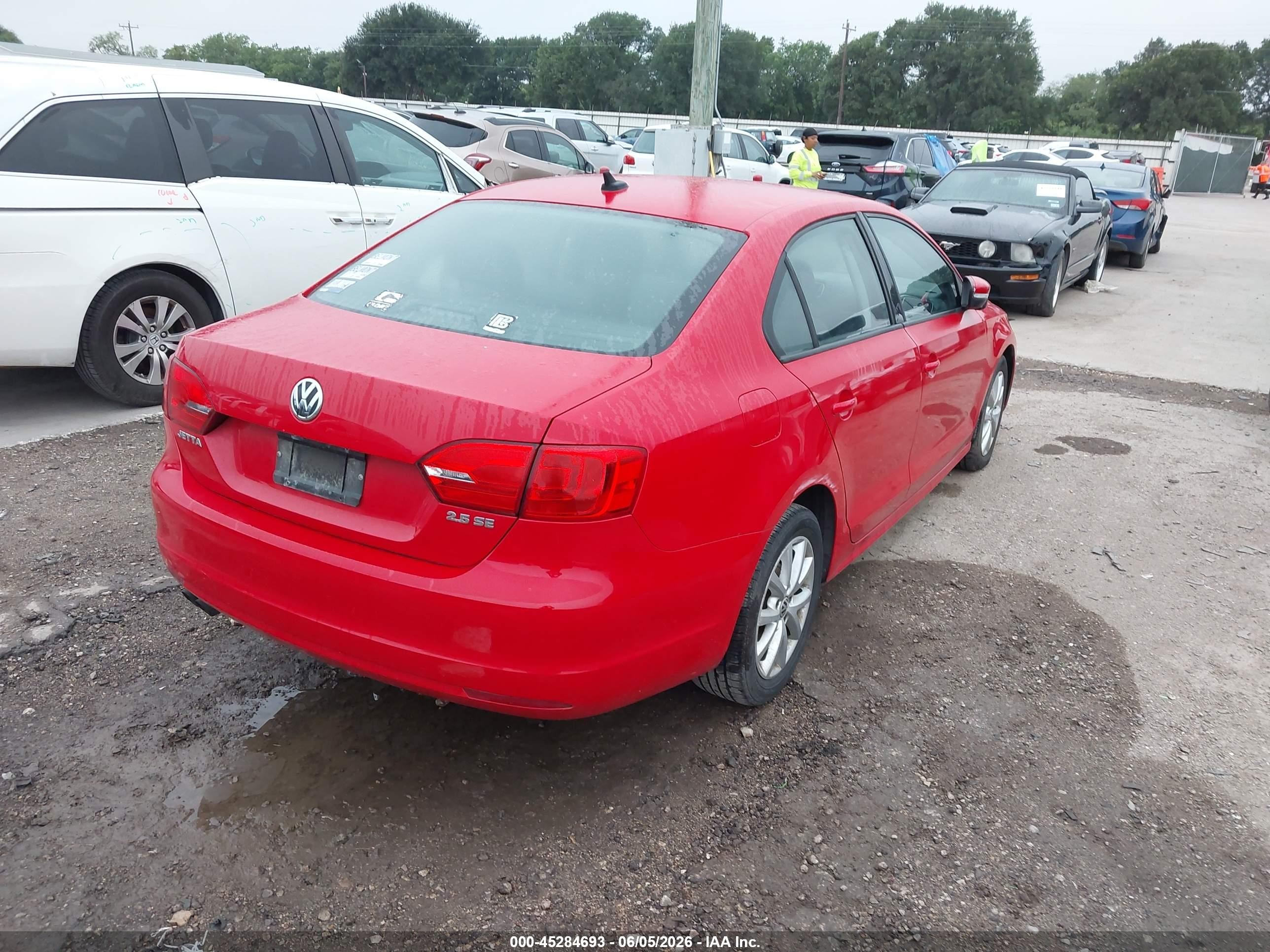 2012 Volkswagen Jetta 2.5l Se Red vin: 3VWDP7AJ9CM066641