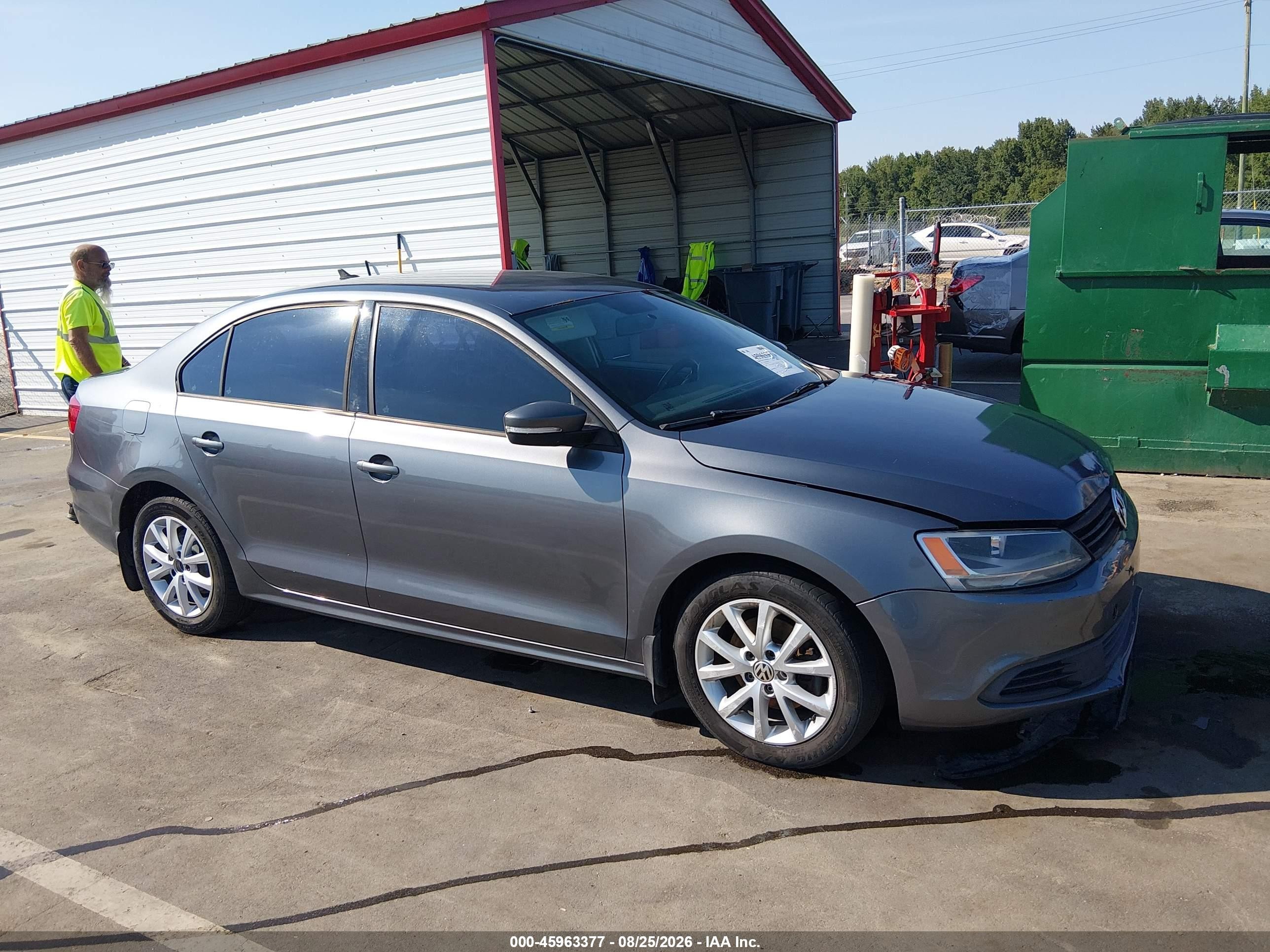 2012 Volkswagen Jetta 2.5l Se Gray vin: 3VWDP7AJ9CM077705