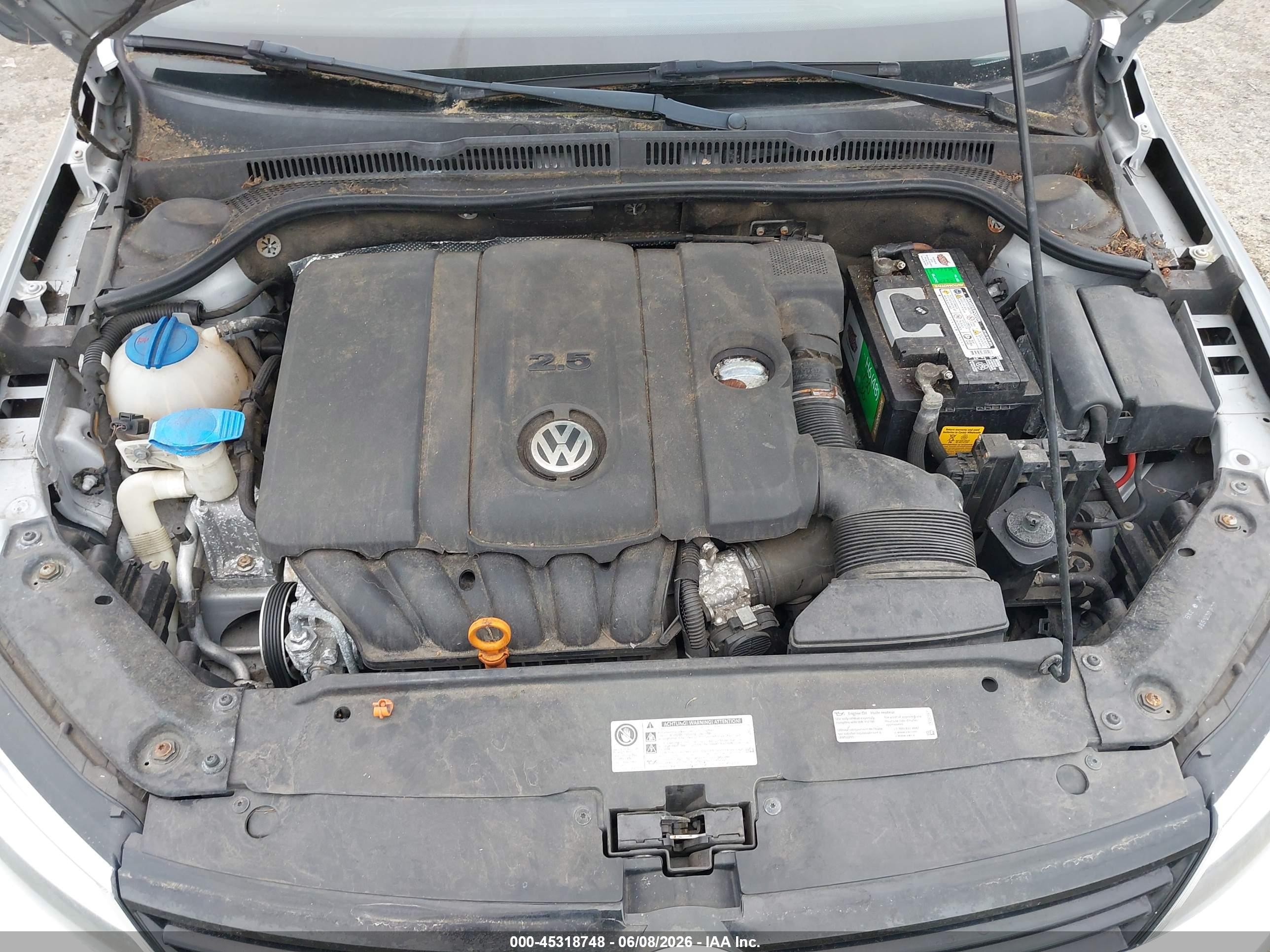 2012 Volkswagen Jetta 2.5l Se Silver vin: 3VWDP7AJ9CM086243