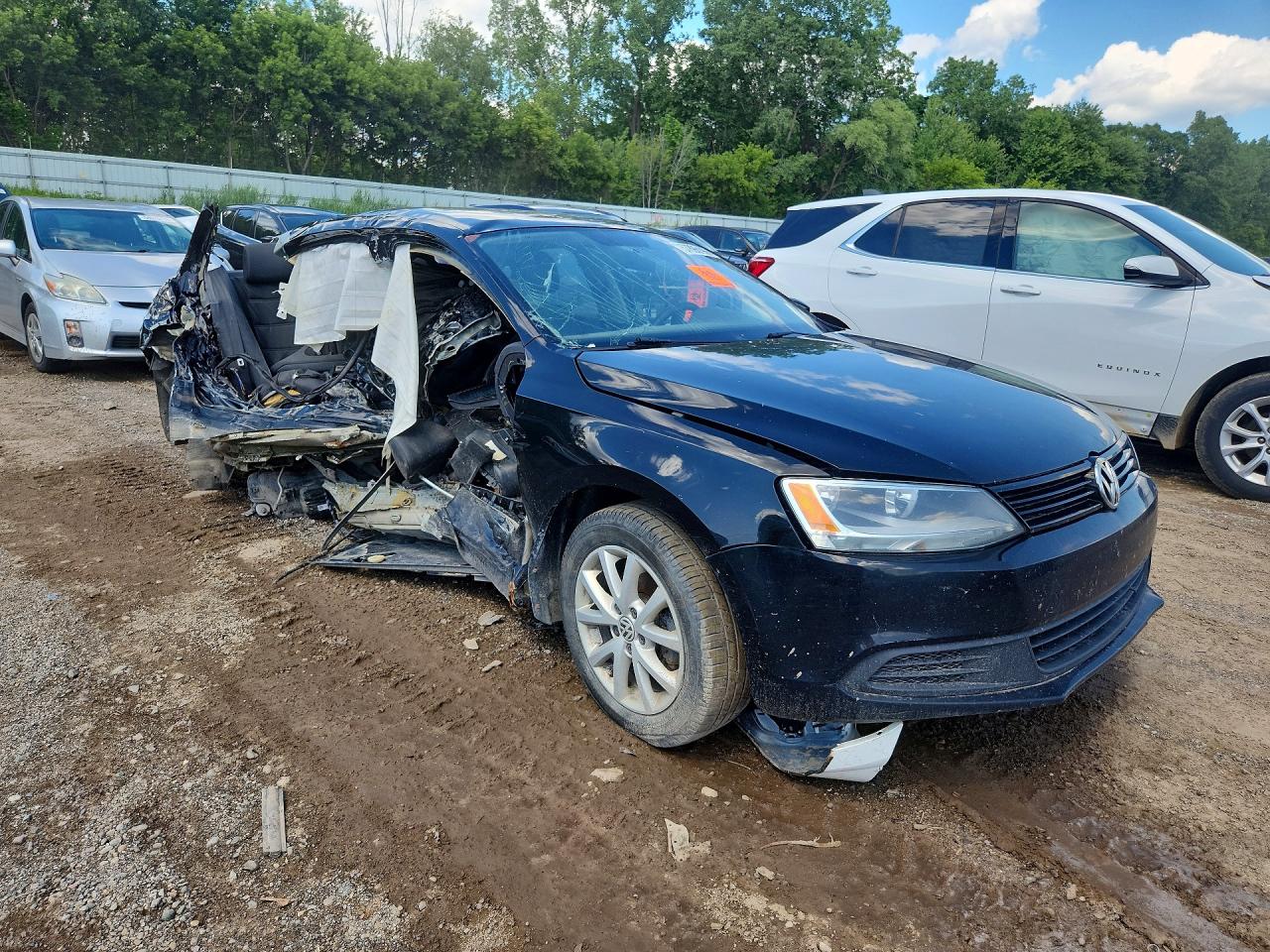 2012 Volkswagen Jetta Se Black vin: 3VWDP7AJ9CM107253