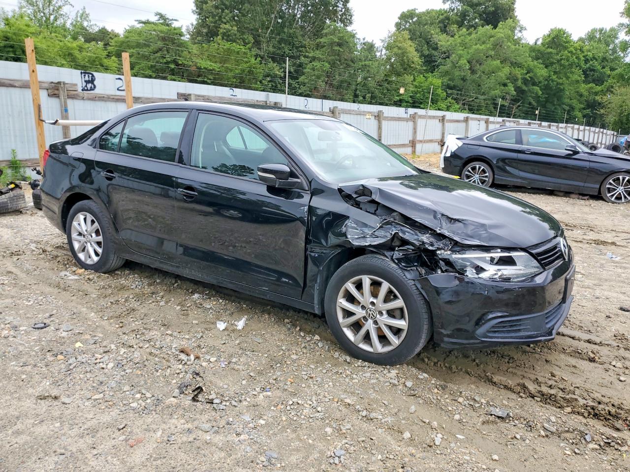2012 Volkswagen Jetta Se Black vin: 3VWDP7AJ9CM304147