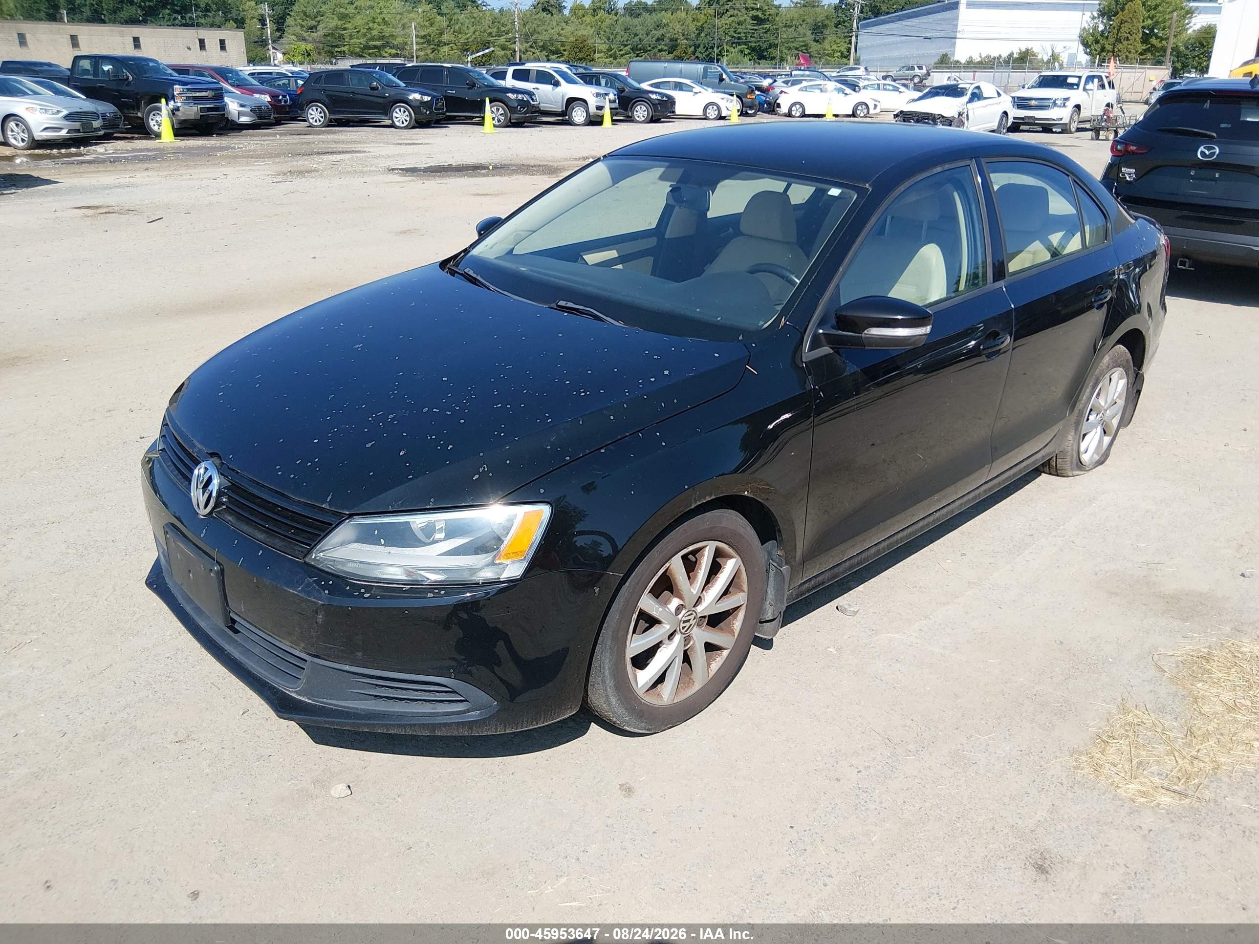 2012 Volkswagen Jetta 2.5l Se Black vin: 3VWDP7AJ9CM312927