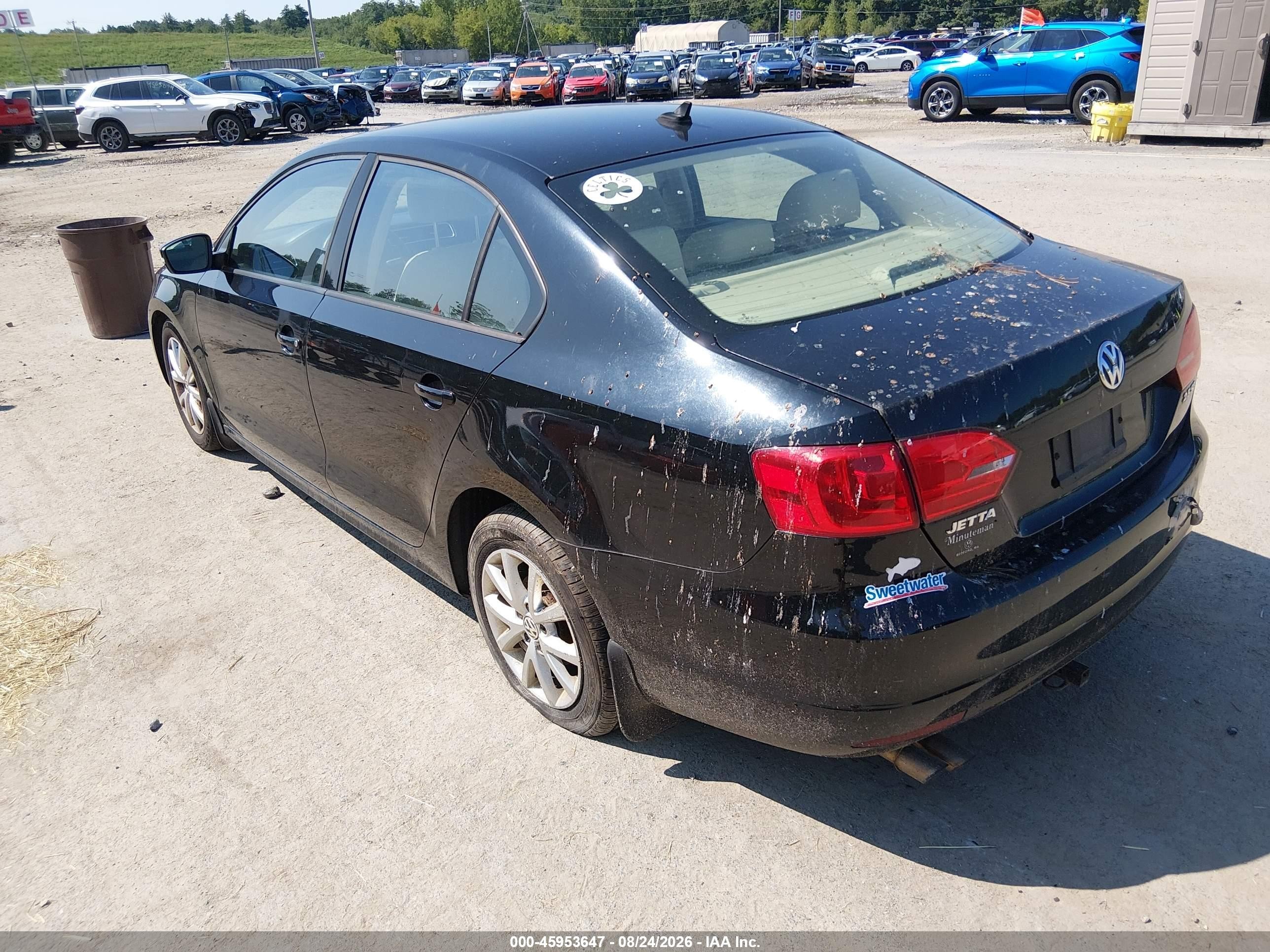 2012 Volkswagen Jetta 2.5l Se Black vin: 3VWDP7AJ9CM312927