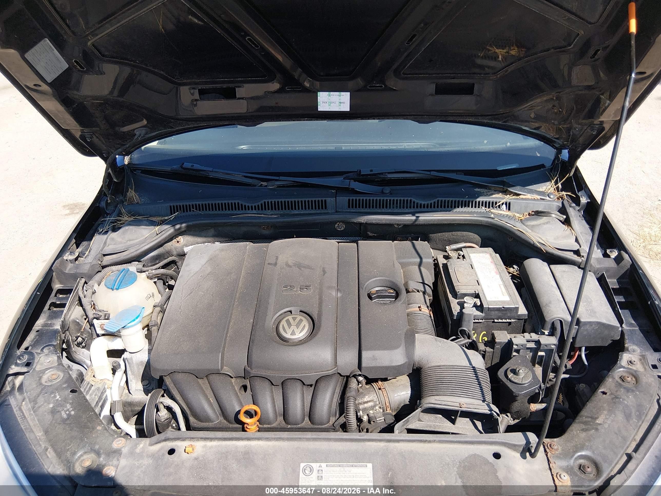 2012 Volkswagen Jetta 2.5l Se Black vin: 3VWDP7AJ9CM312927