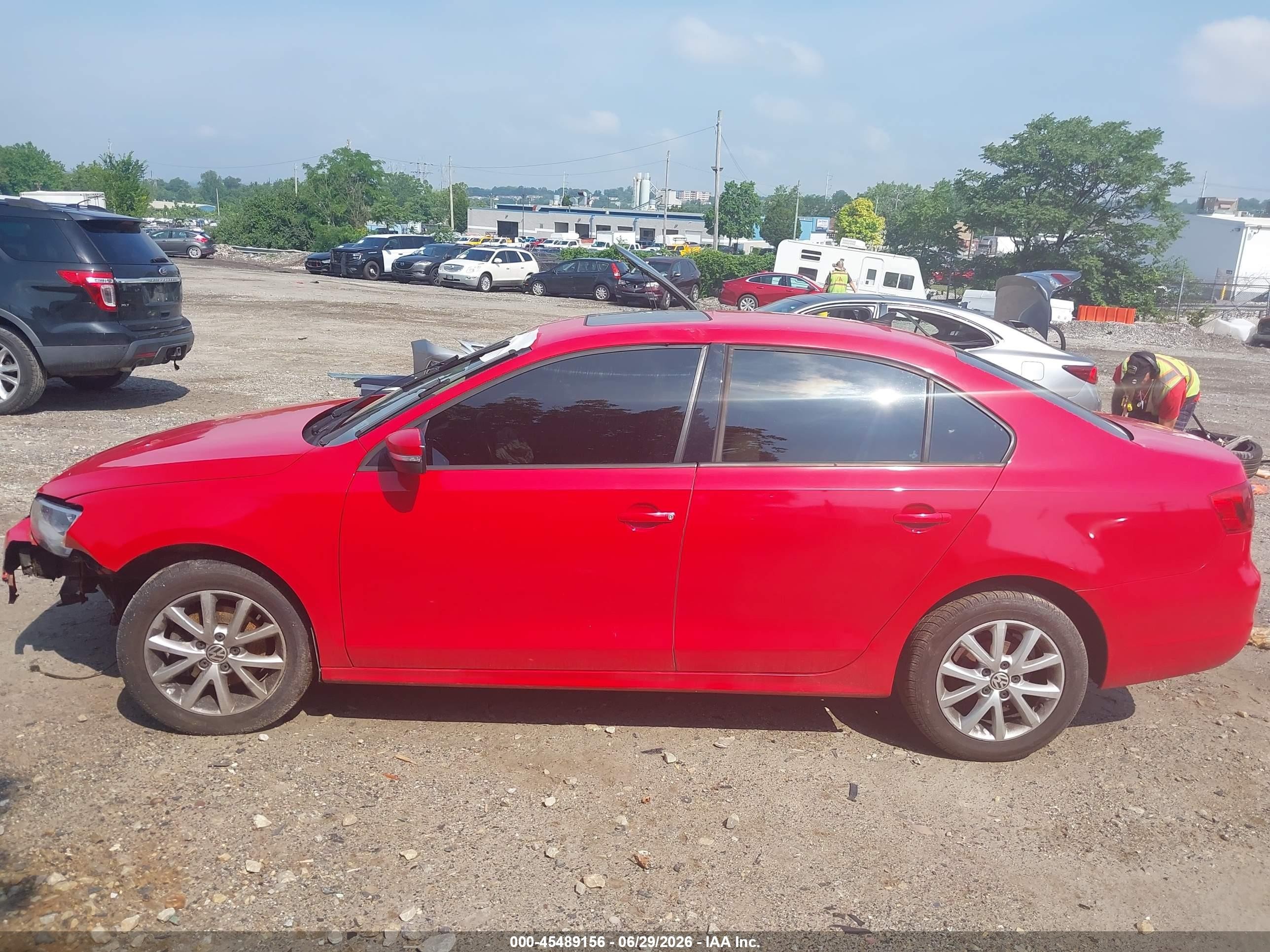 2012 Volkswagen Jetta 2.5l Se Red vin: 3VWDP7AJ9CM348438