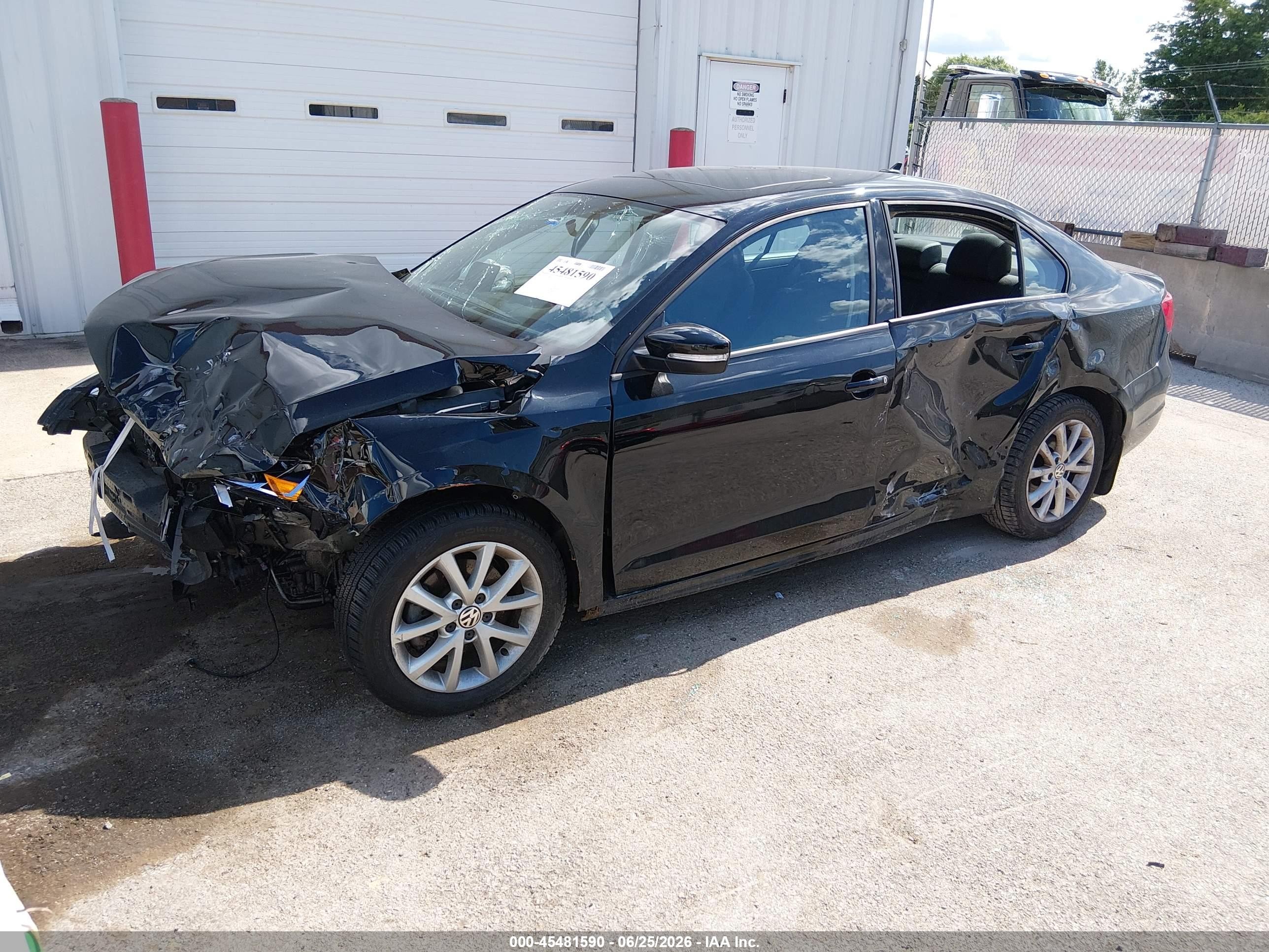 2012 Volkswagen Jetta 2.5l Se Black vin: 3VWDP7AJ9CM357933