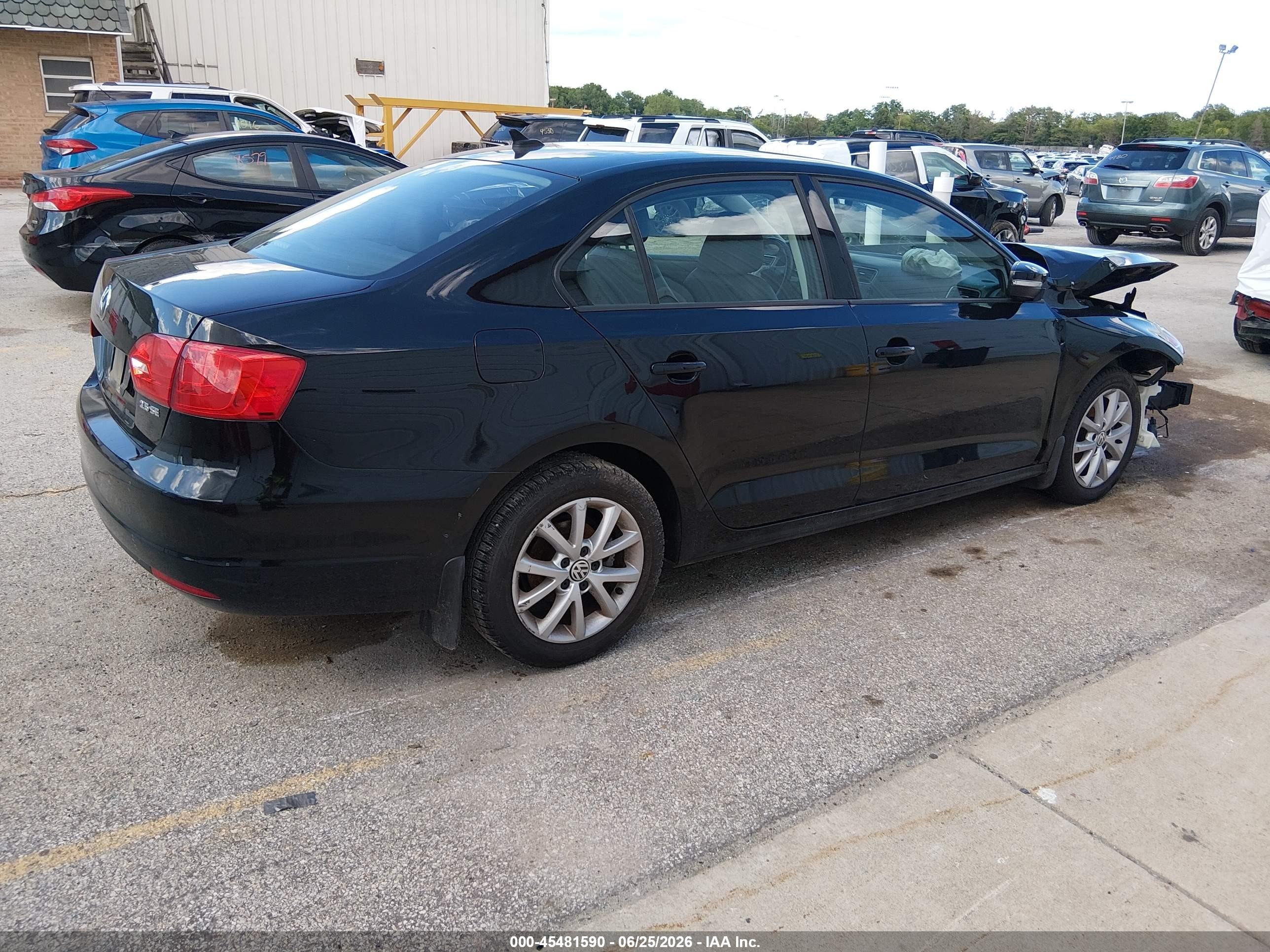 2012 Volkswagen Jetta 2.5l Se Black vin: 3VWDP7AJ9CM357933