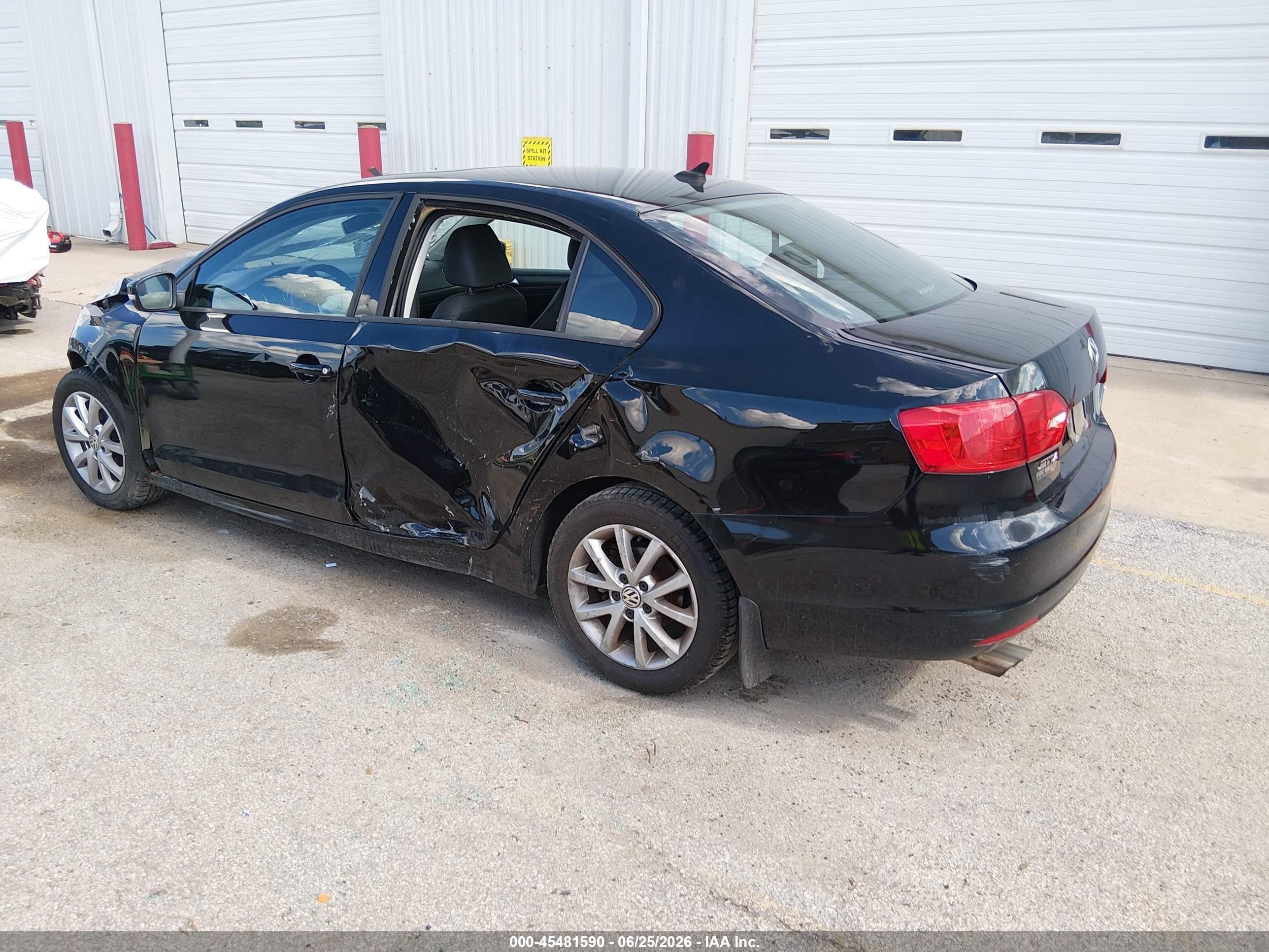 2012 Volkswagen Jetta 2.5l Se Black vin: 3VWDP7AJ9CM357933