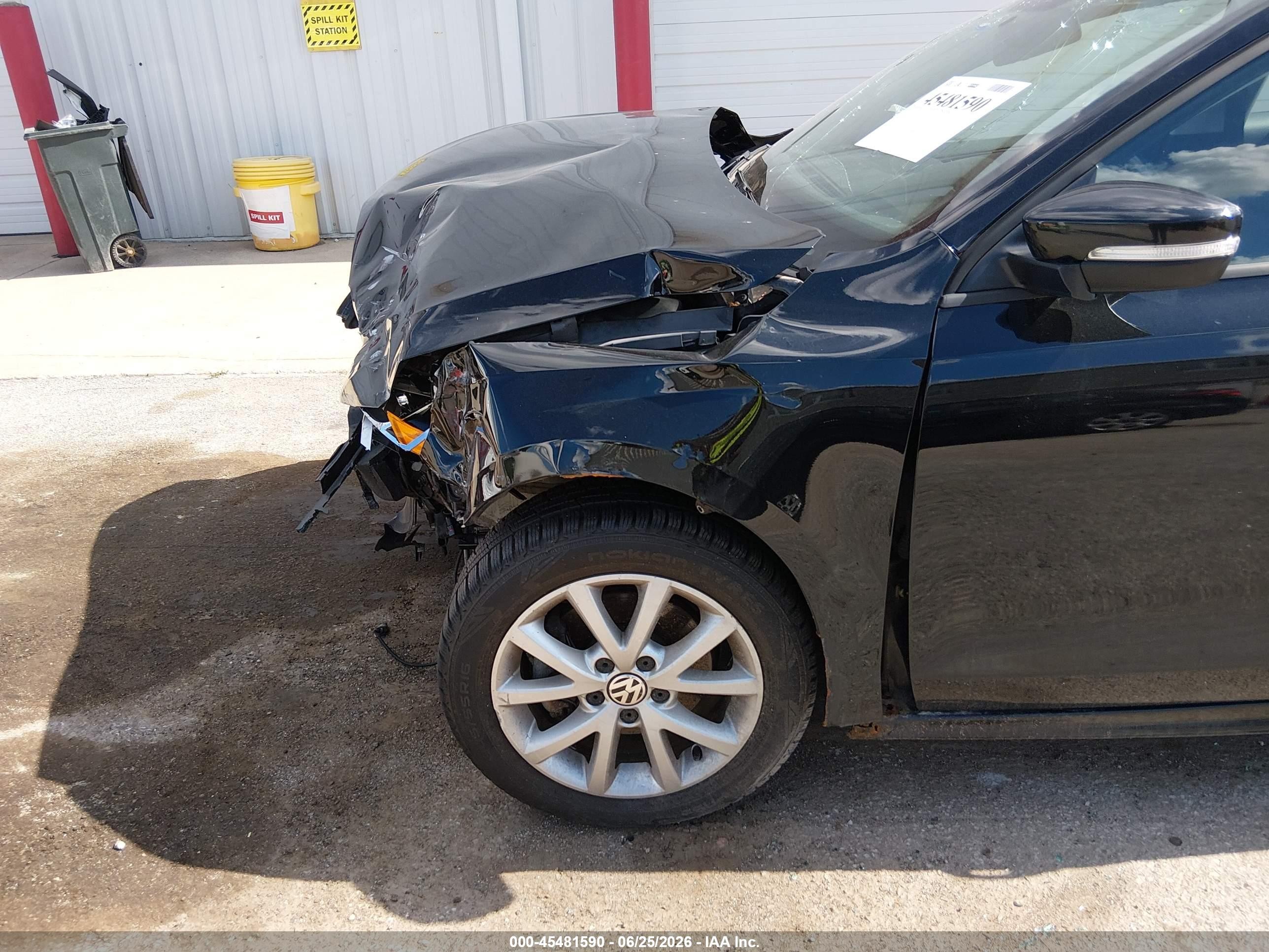 2012 Volkswagen Jetta 2.5l Se Black vin: 3VWDP7AJ9CM357933