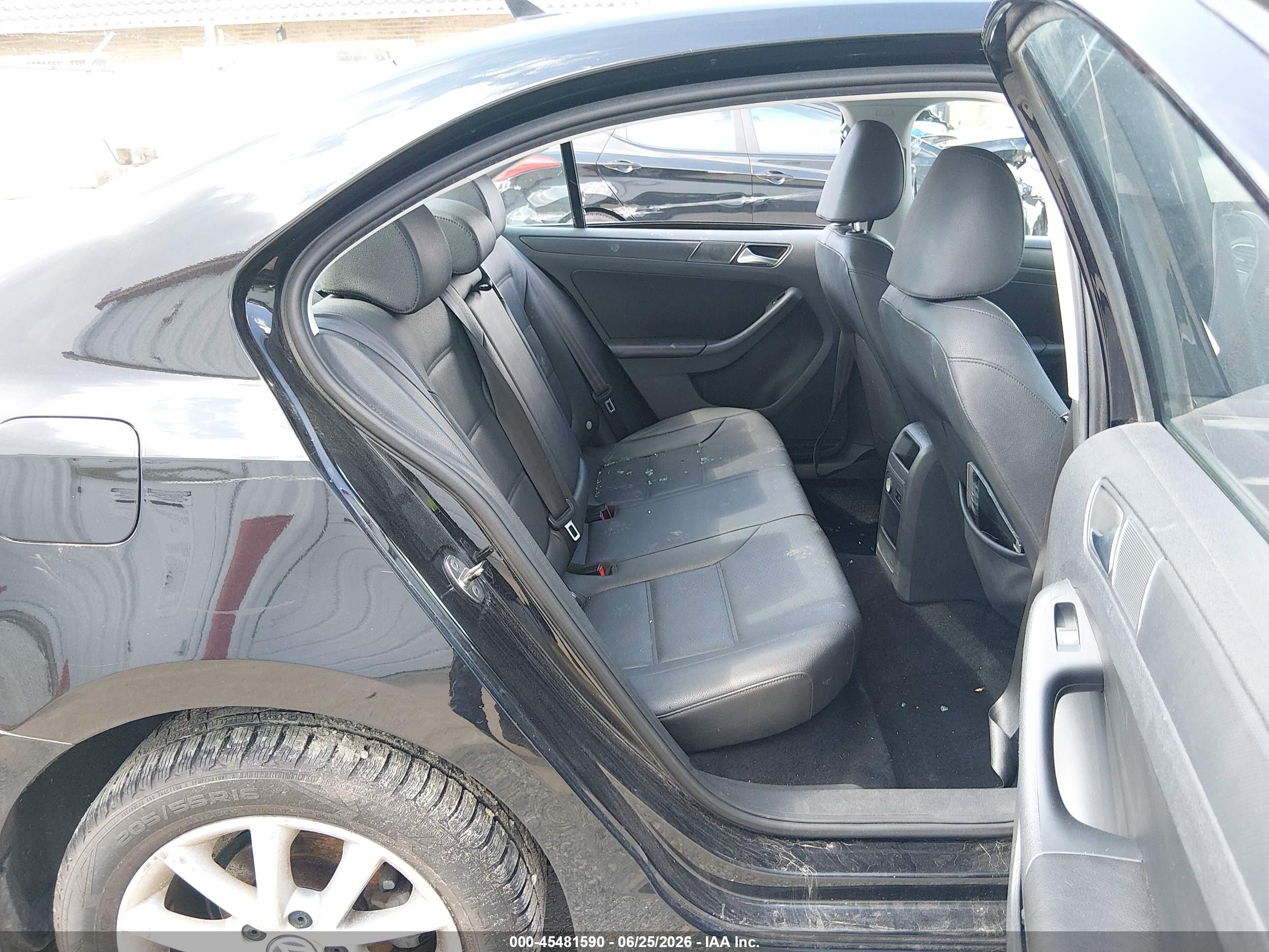 2012 Volkswagen Jetta 2.5l Se Black vin: 3VWDP7AJ9CM357933