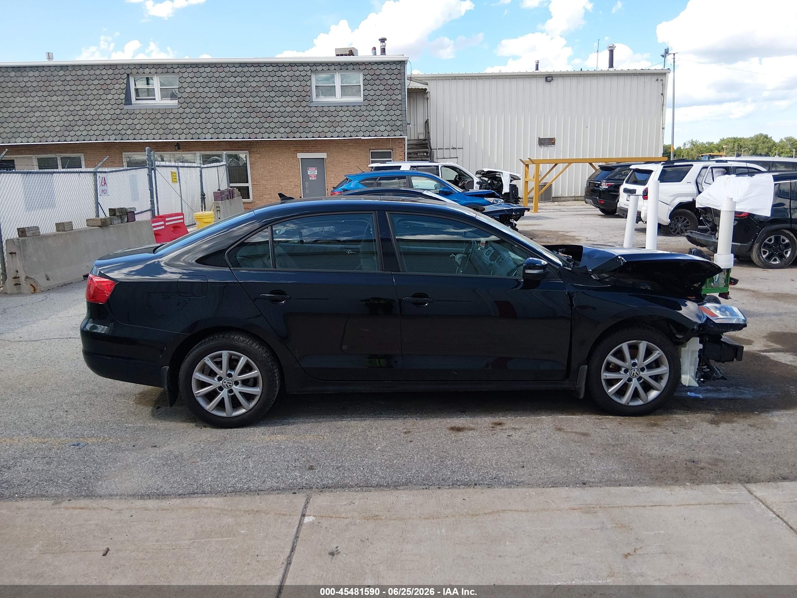 2012 Volkswagen Jetta 2.5l Se Black vin: 3VWDP7AJ9CM357933