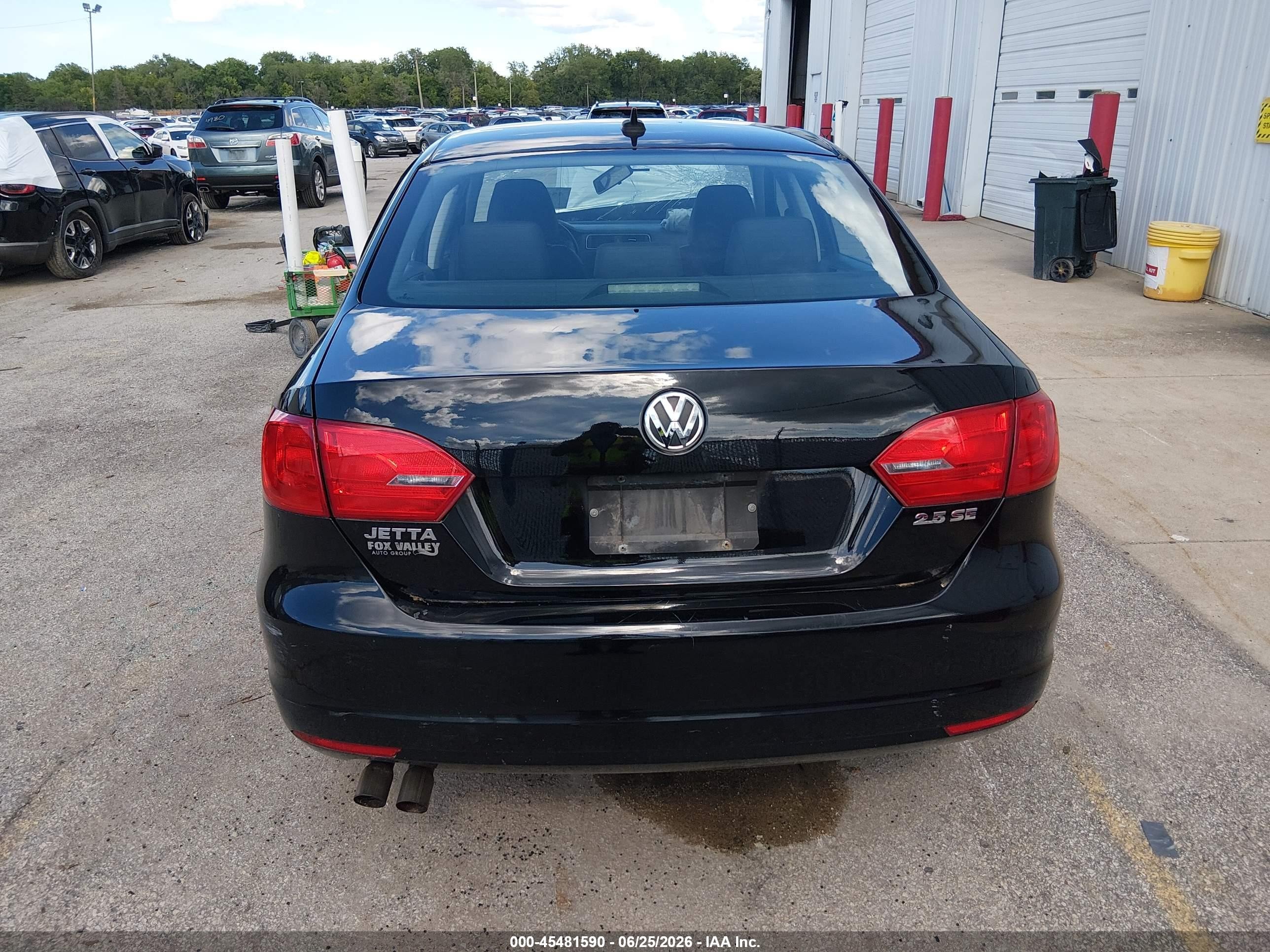 2012 Volkswagen Jetta 2.5l Se Black vin: 3VWDP7AJ9CM357933