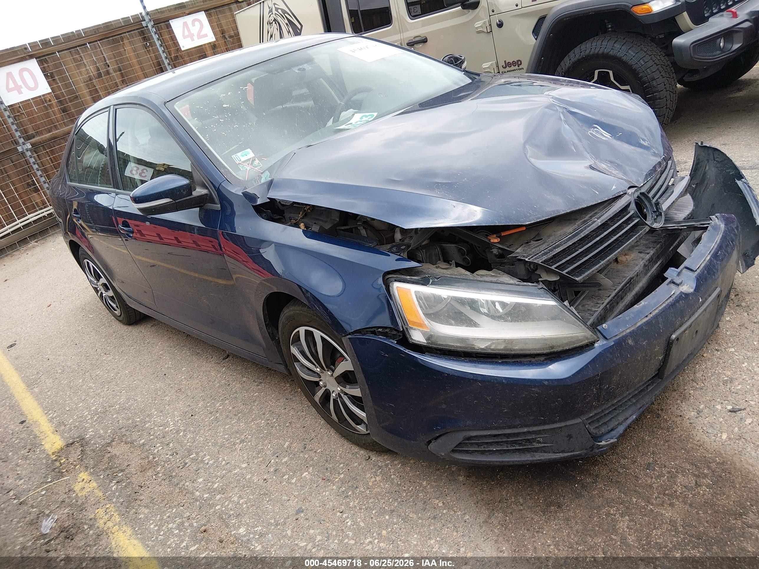 2012 Volkswagen Jetta 2.5l Se Синий vin: 3VWDP7AJ9CM363845