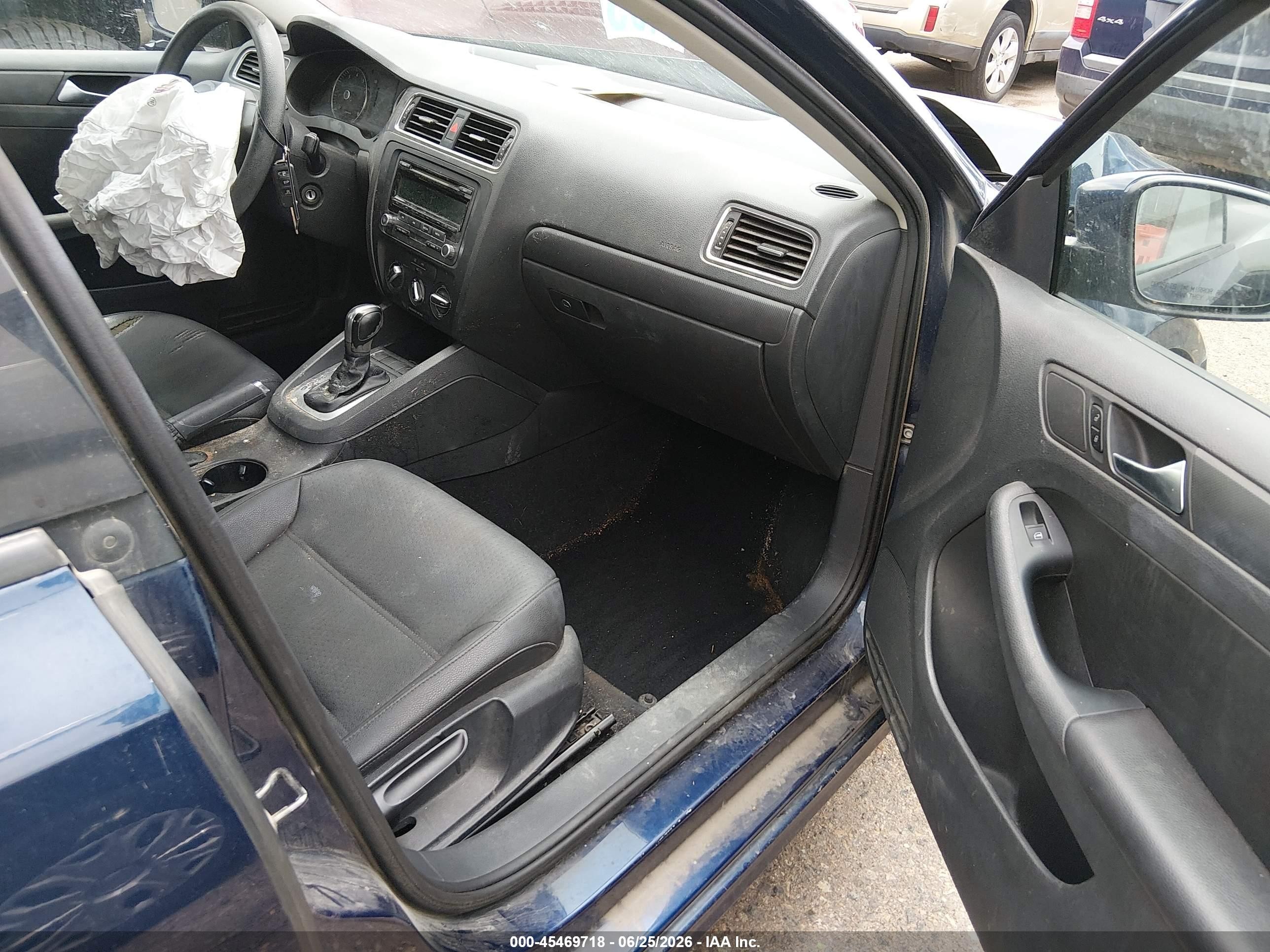 2012 Volkswagen Jetta 2.5l Se Синий vin: 3VWDP7AJ9CM363845