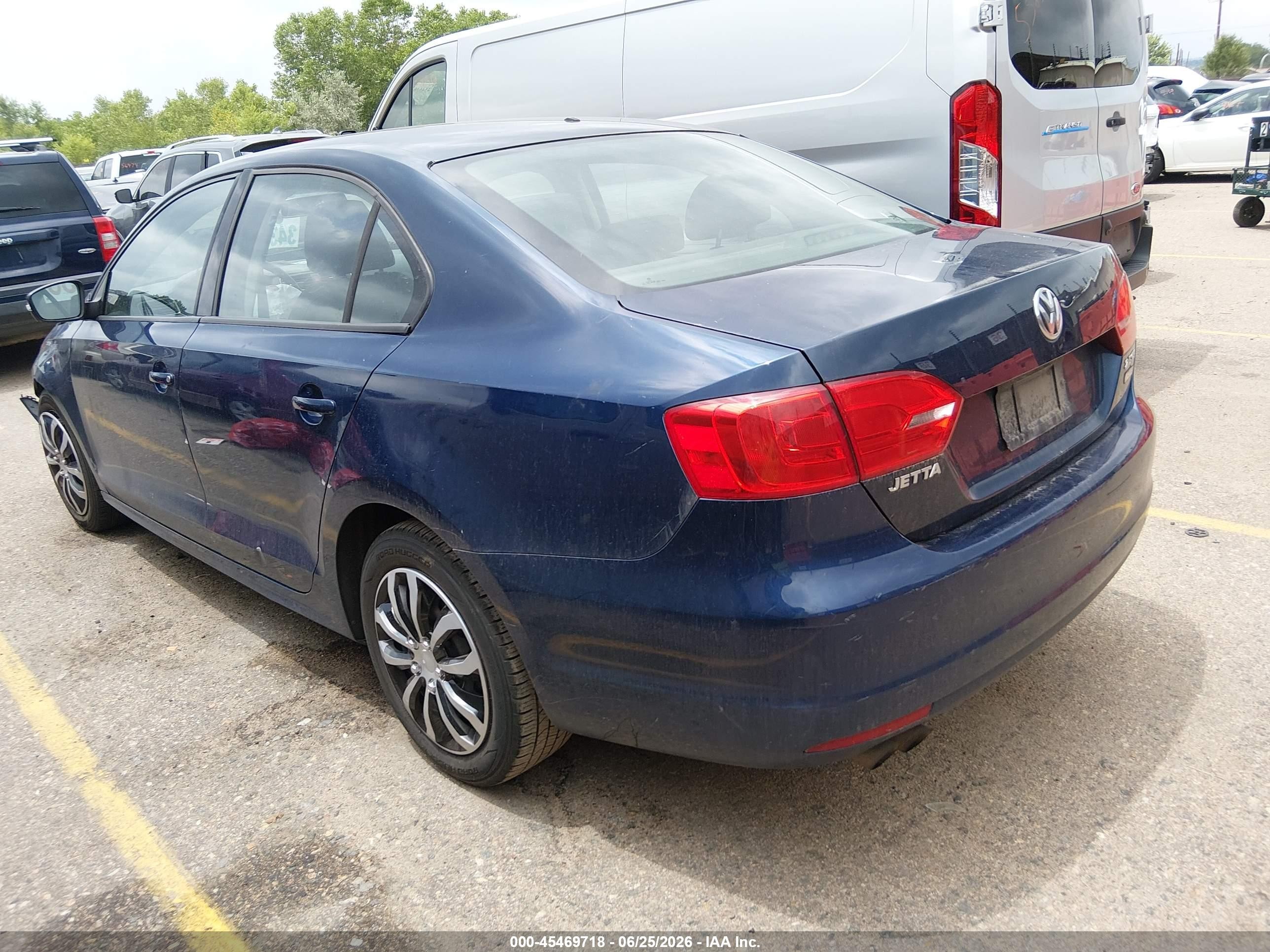 2012 Volkswagen Jetta 2.5l Se Синий vin: 3VWDP7AJ9CM363845