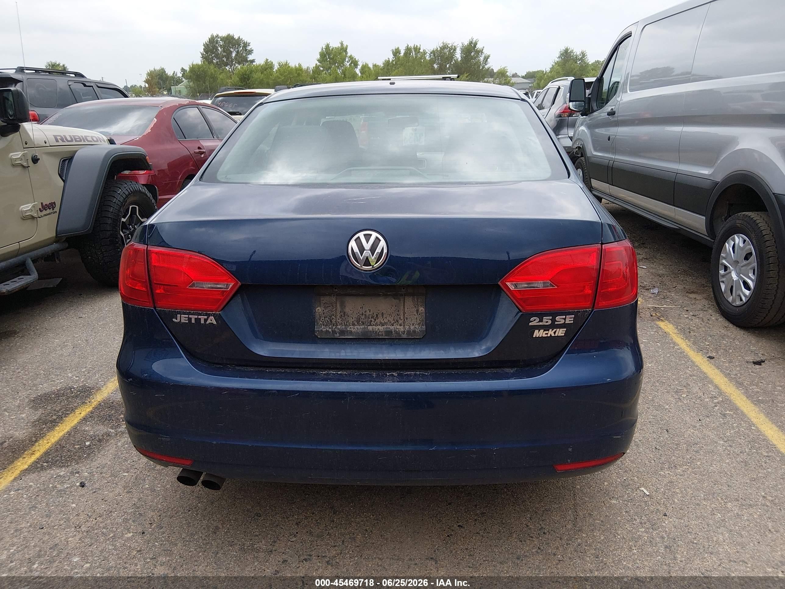 2012 Volkswagen Jetta 2.5l Se Синий vin: 3VWDP7AJ9CM363845