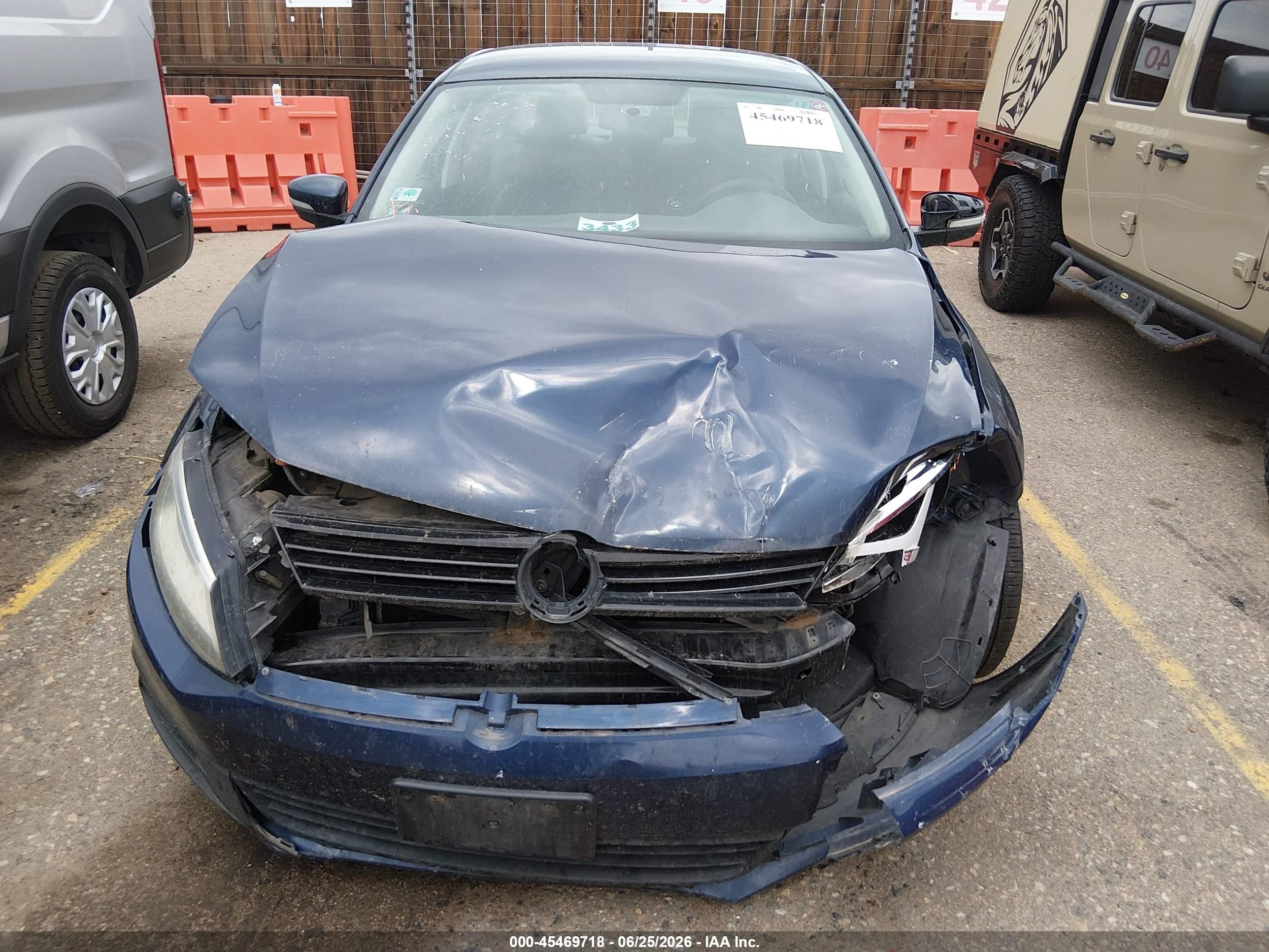 2012 Volkswagen Jetta 2.5l Se Синий vin: 3VWDP7AJ9CM363845