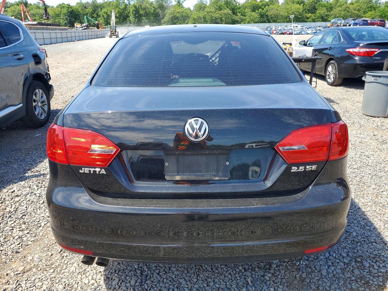 2012 Volkswagen Jetta Se Black vin: 3VWDP7AJ9CM386719