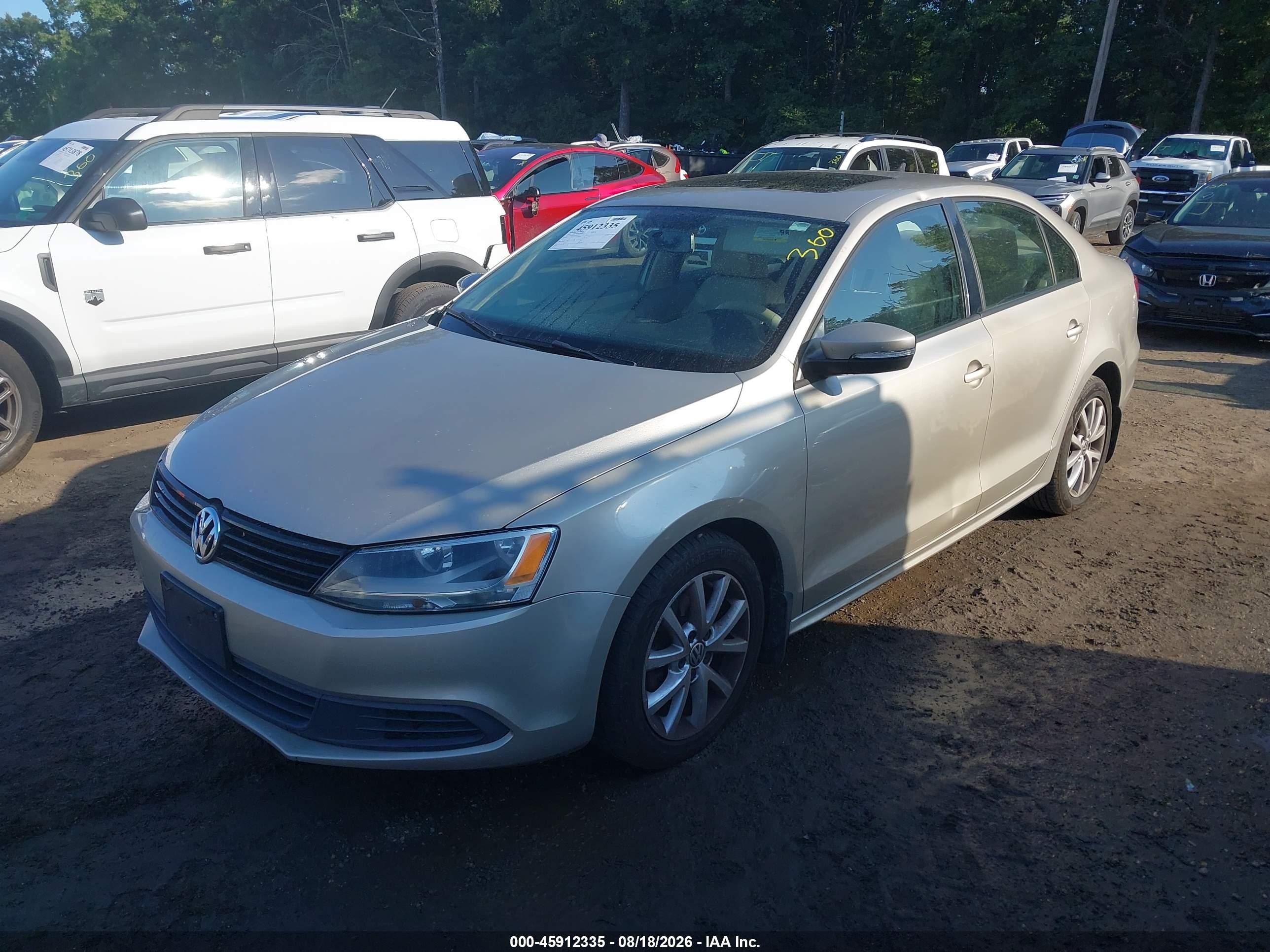 2012 Volkswagen Jetta 2.5l Se Gold vin: 3VWDP7AJ9CM453321